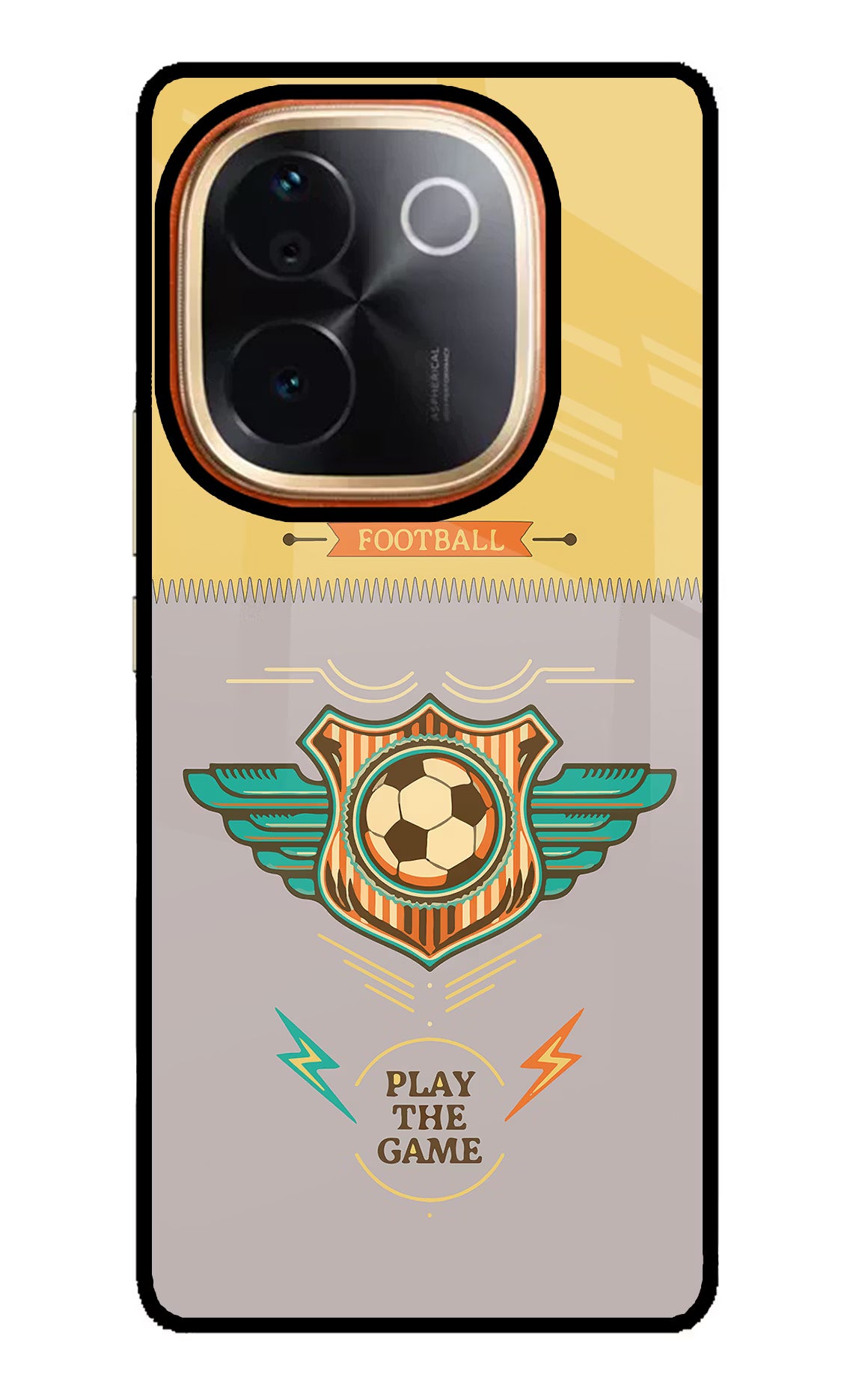 Football IQOO Z9S Pro 5G Glass Case Back Cover by Casekaro