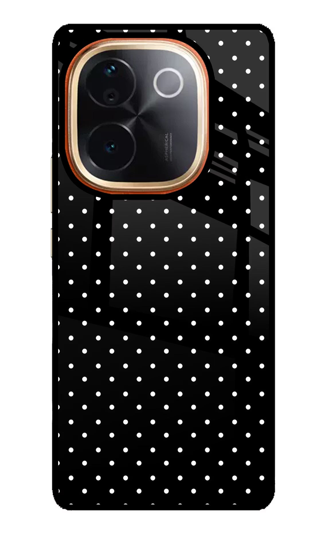 White Dots IQOO Z9S Pro 5G Glass Case - White Dots IQOO Z9S Pro 5G Glass Case White Dots IQOO Z9S Pro 5G Glass Case