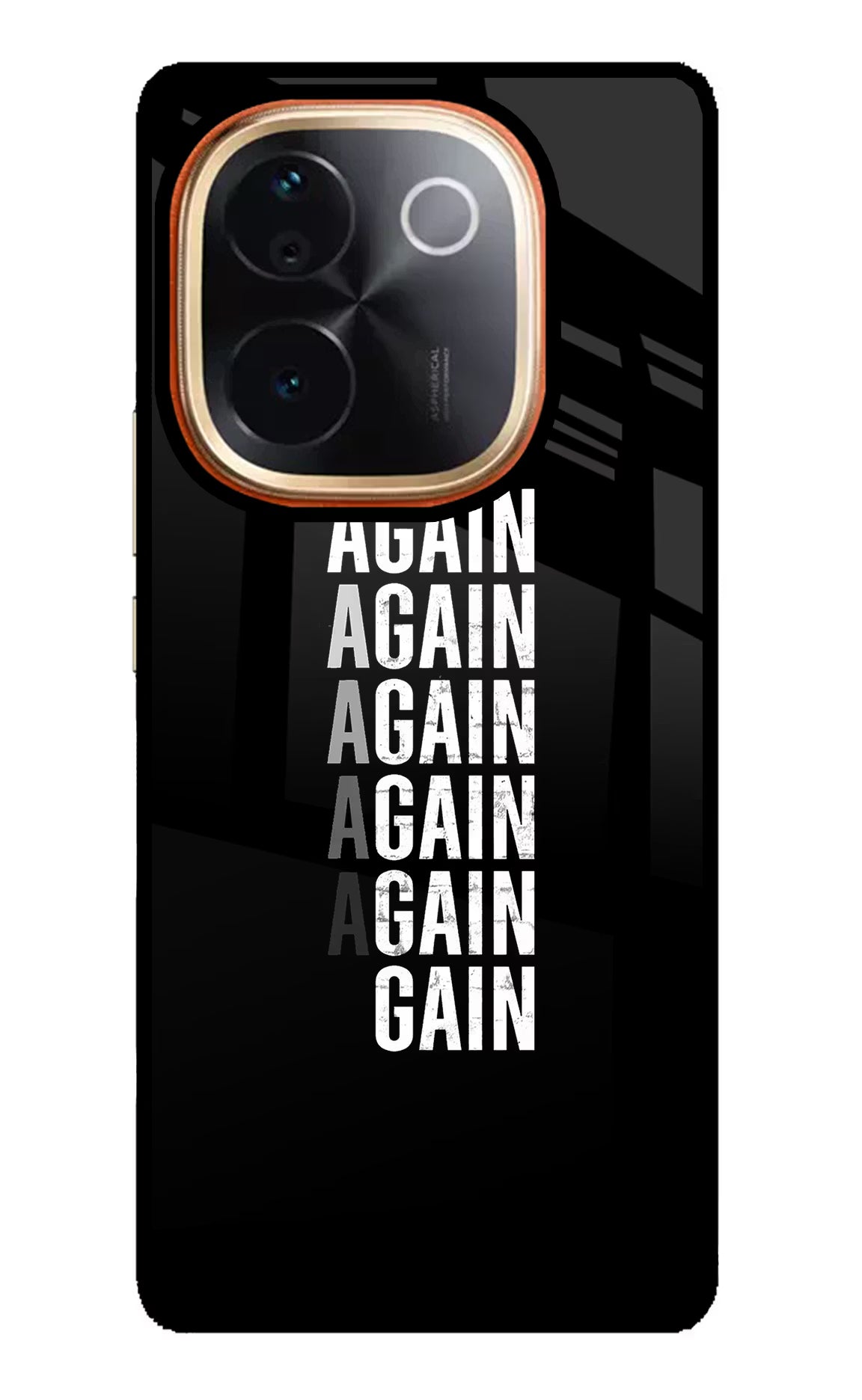 Again Again Gain IQOO Z9S Pro 5G Glass Case Back Cover by Casekaro