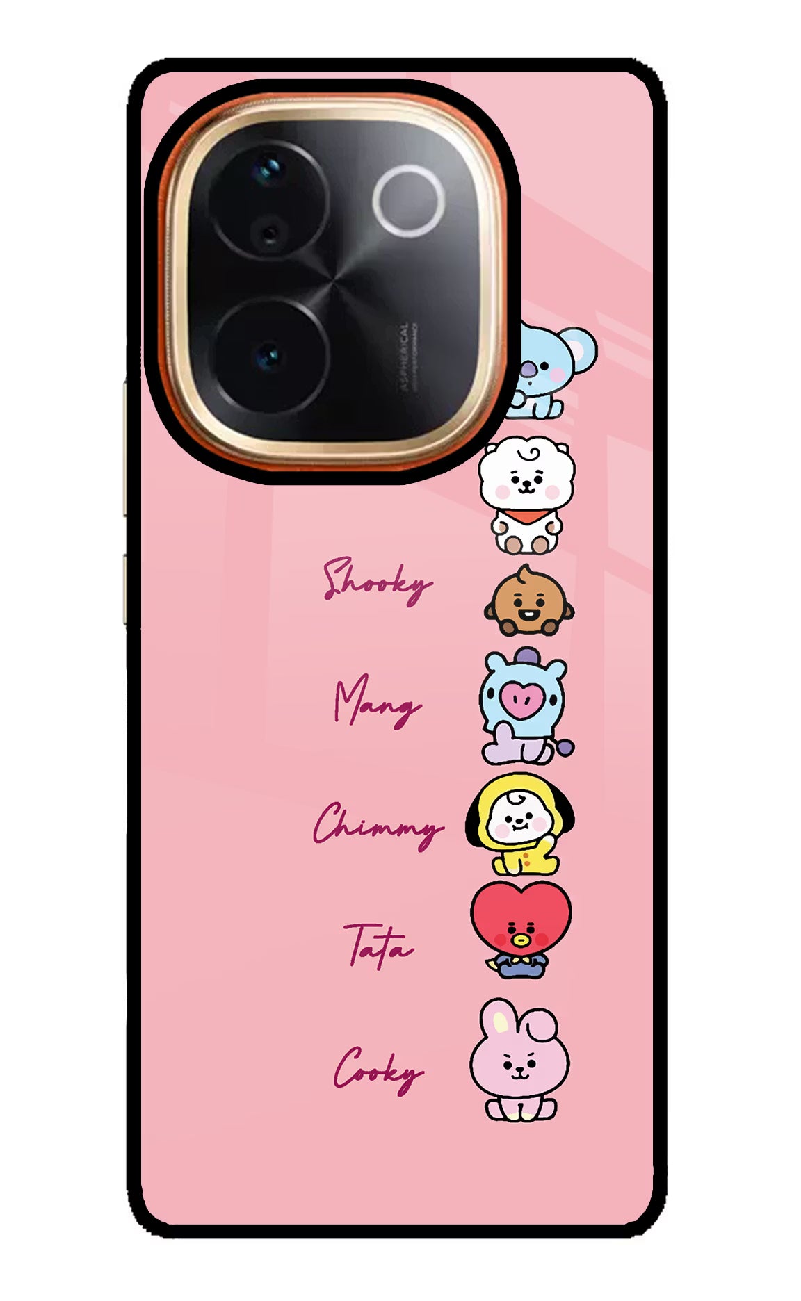 BTS names IQOO Z9S Pro 5G Glass Case Back Cover by Casekaro