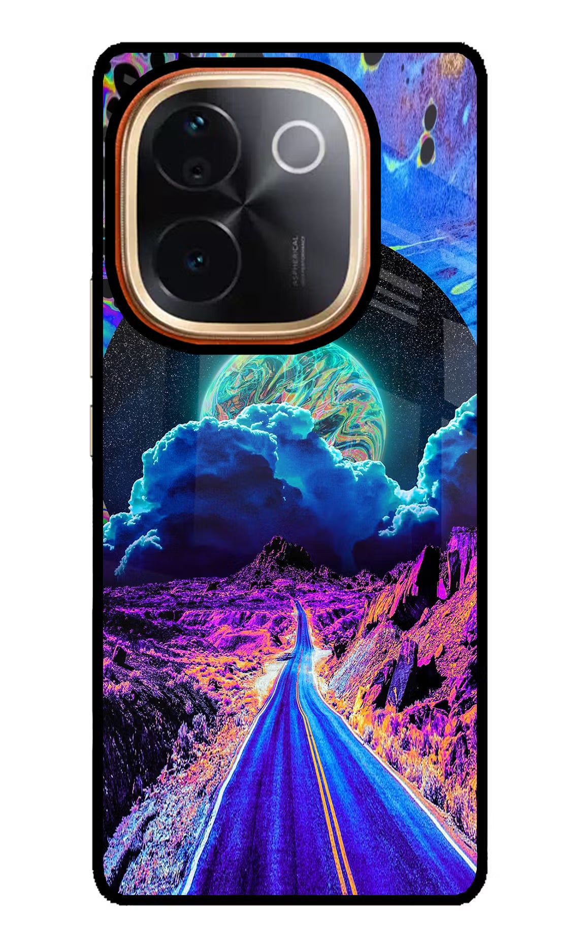 Psychedelic Painting IQOO Z9S Pro 5G Glass Case Back Cover by Casekaro