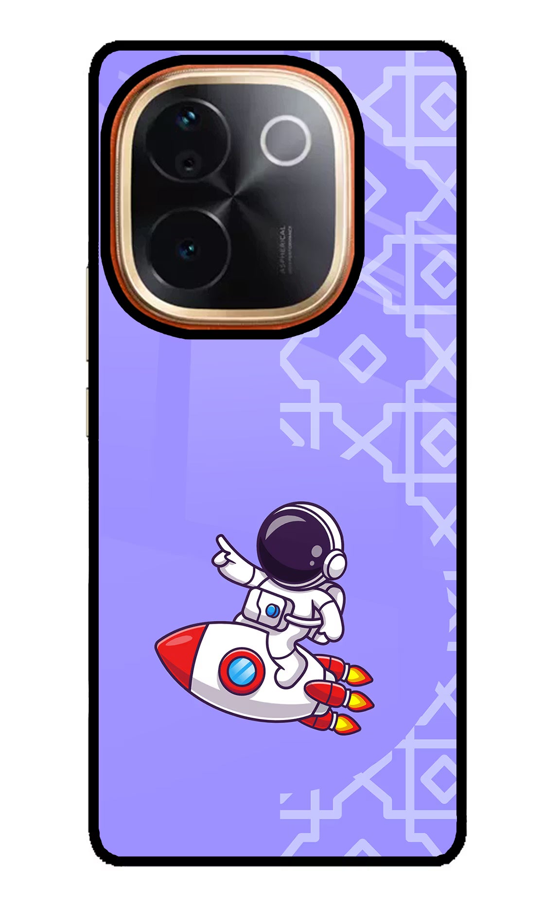 Cute Astronaut IQOO Z9S Pro 5G Glass Case Back Cover by Casekaro