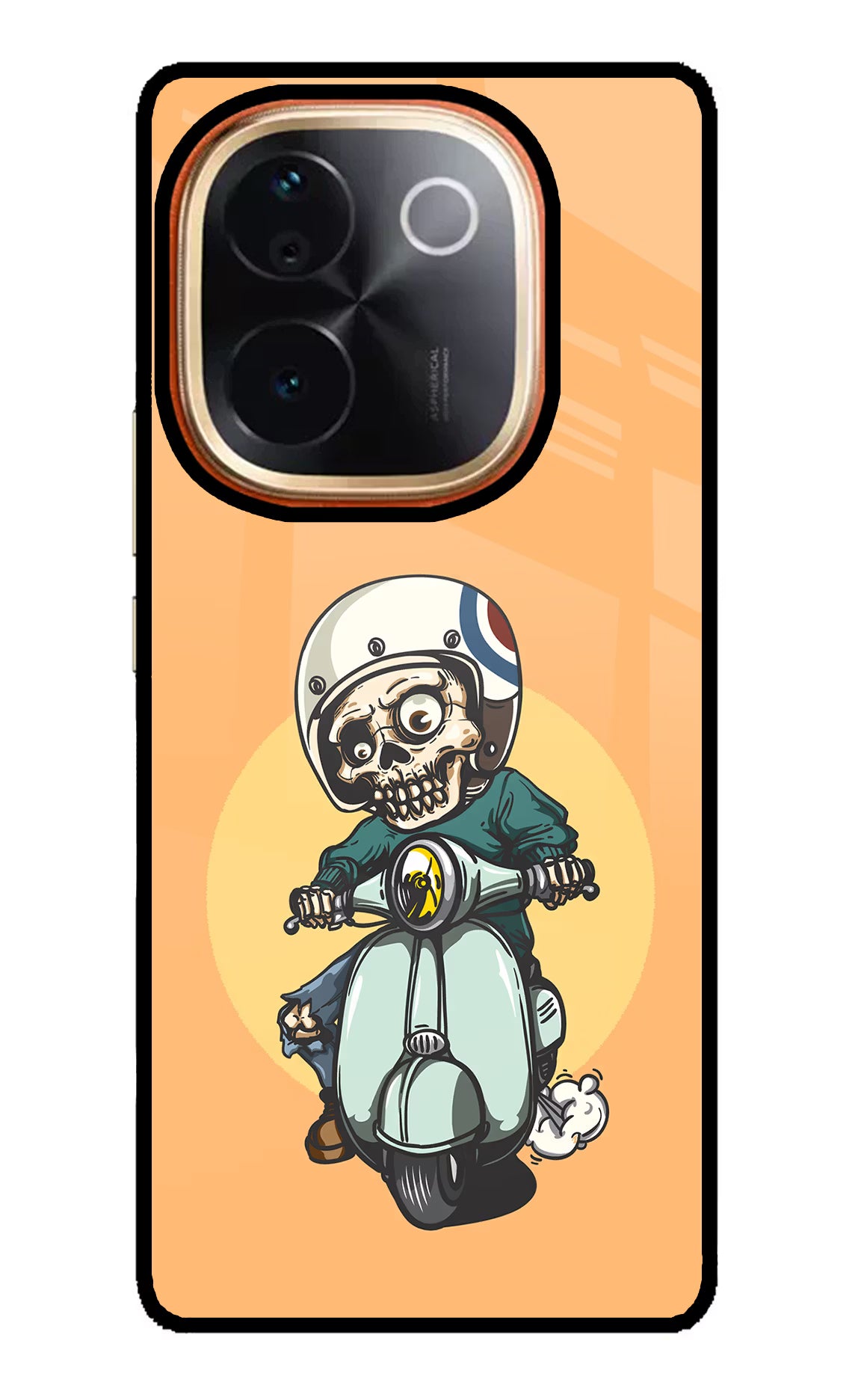 Undead Biker IQOO Z9S Pro 5G Glass Case Back Cover by Casekaro