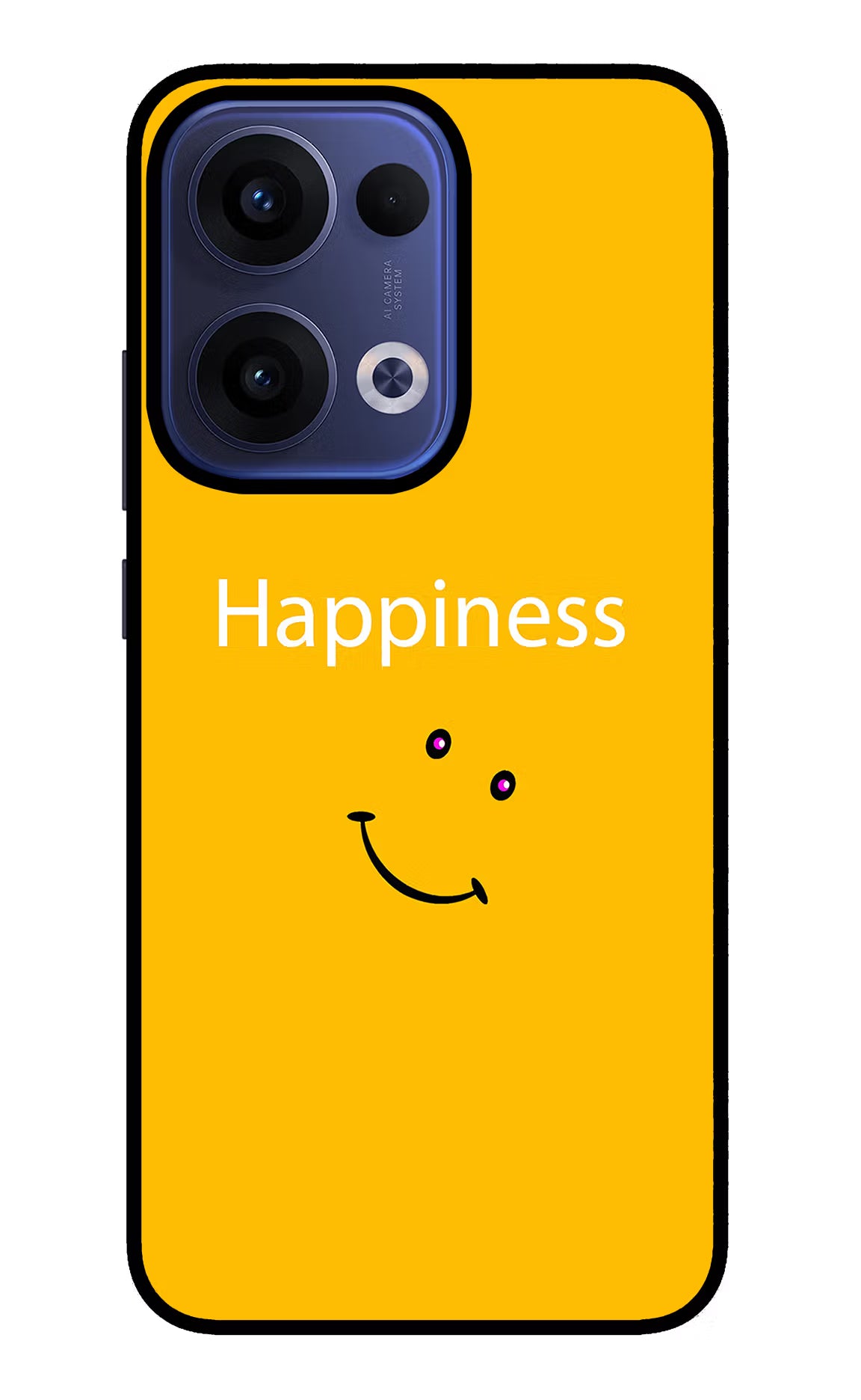 Happiness With Smiley Oppo Reno13 5G Back Cover - Happiness With Smiley Oppo Reno13 5G Glass Case Back Cover by Casekaro Happiness With Smiley Oppo Reno13 5G Glass Case Back Cover by Casekaro