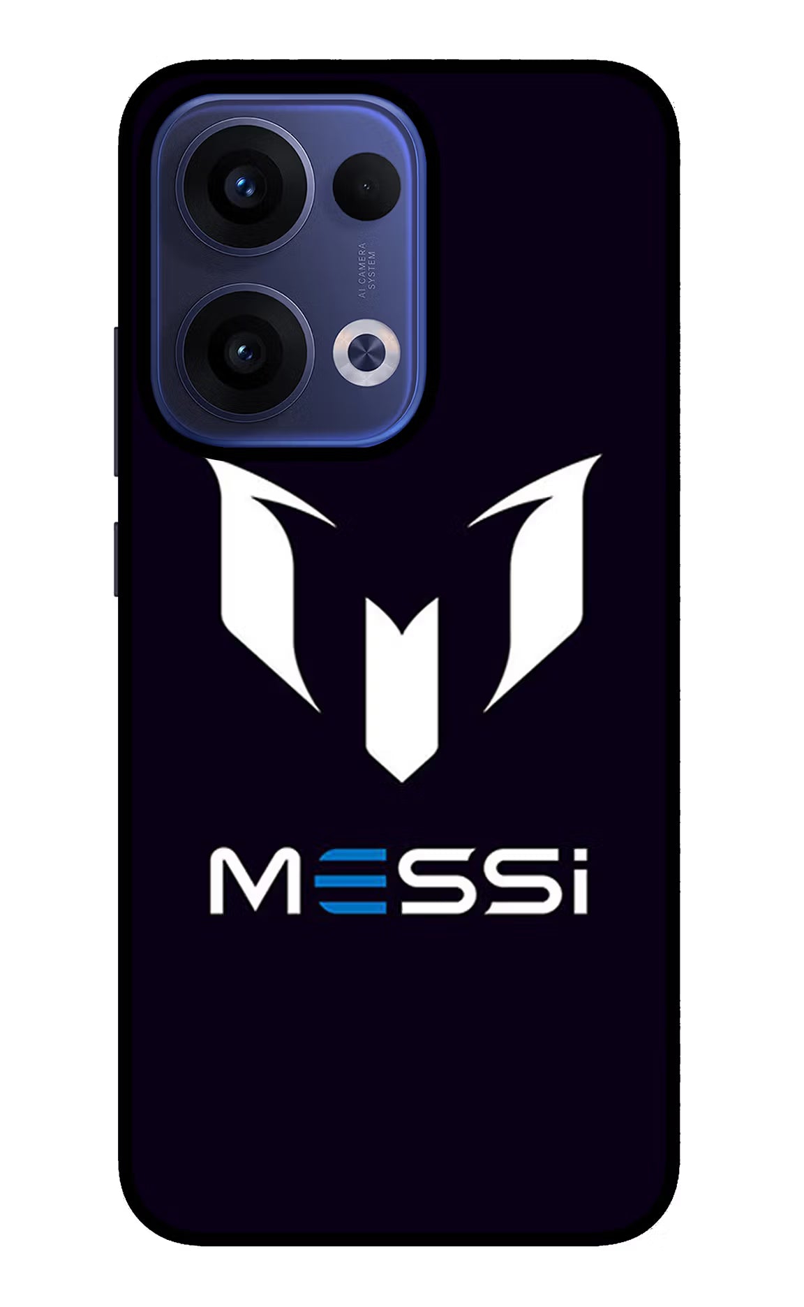 Messi Logo Oppo Reno13 5G Glass Case Back Cover by Casekaro