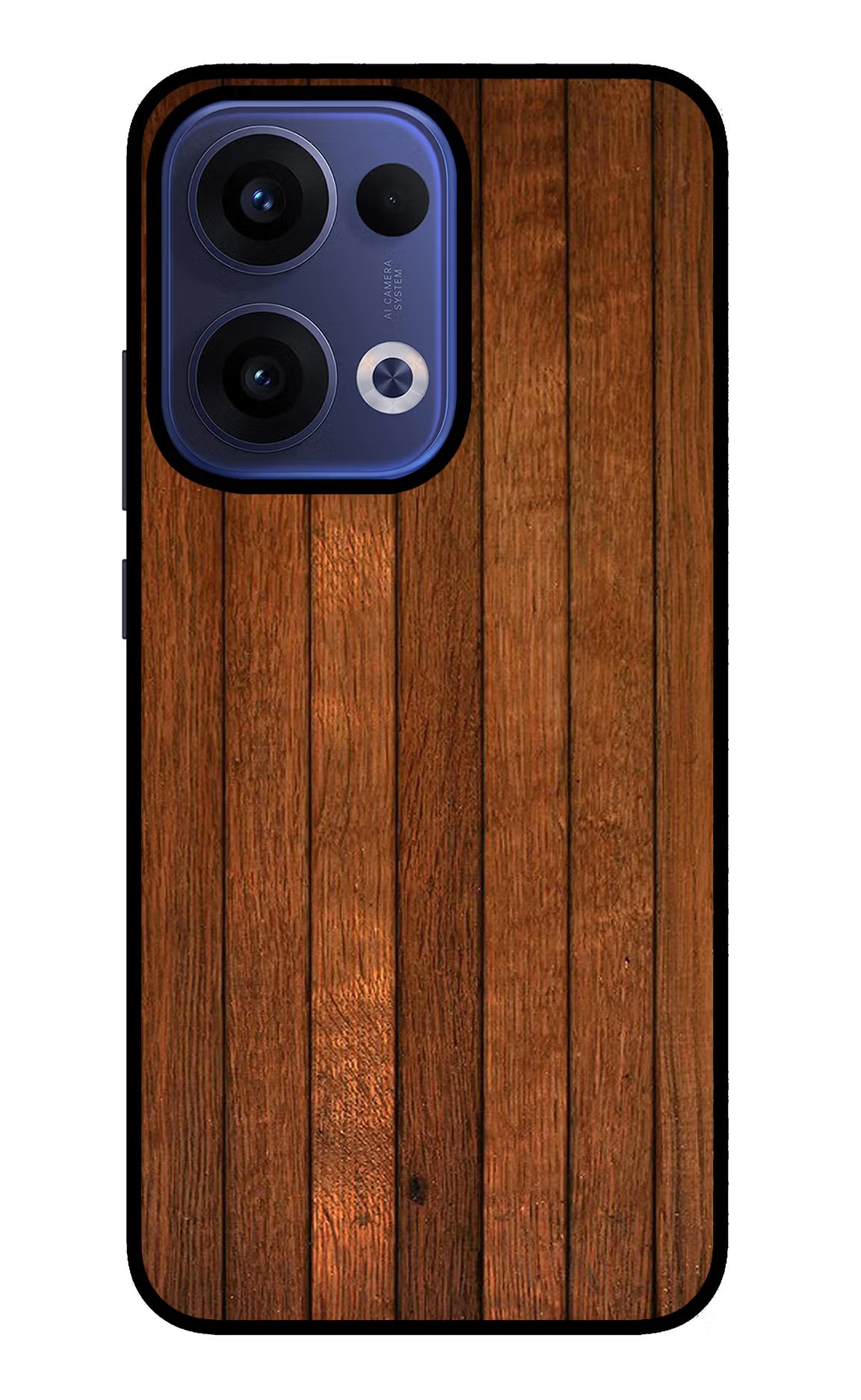 Wooden Artwork Bands Oppo Reno13 5G Glass Case Back Cover by Casekaro