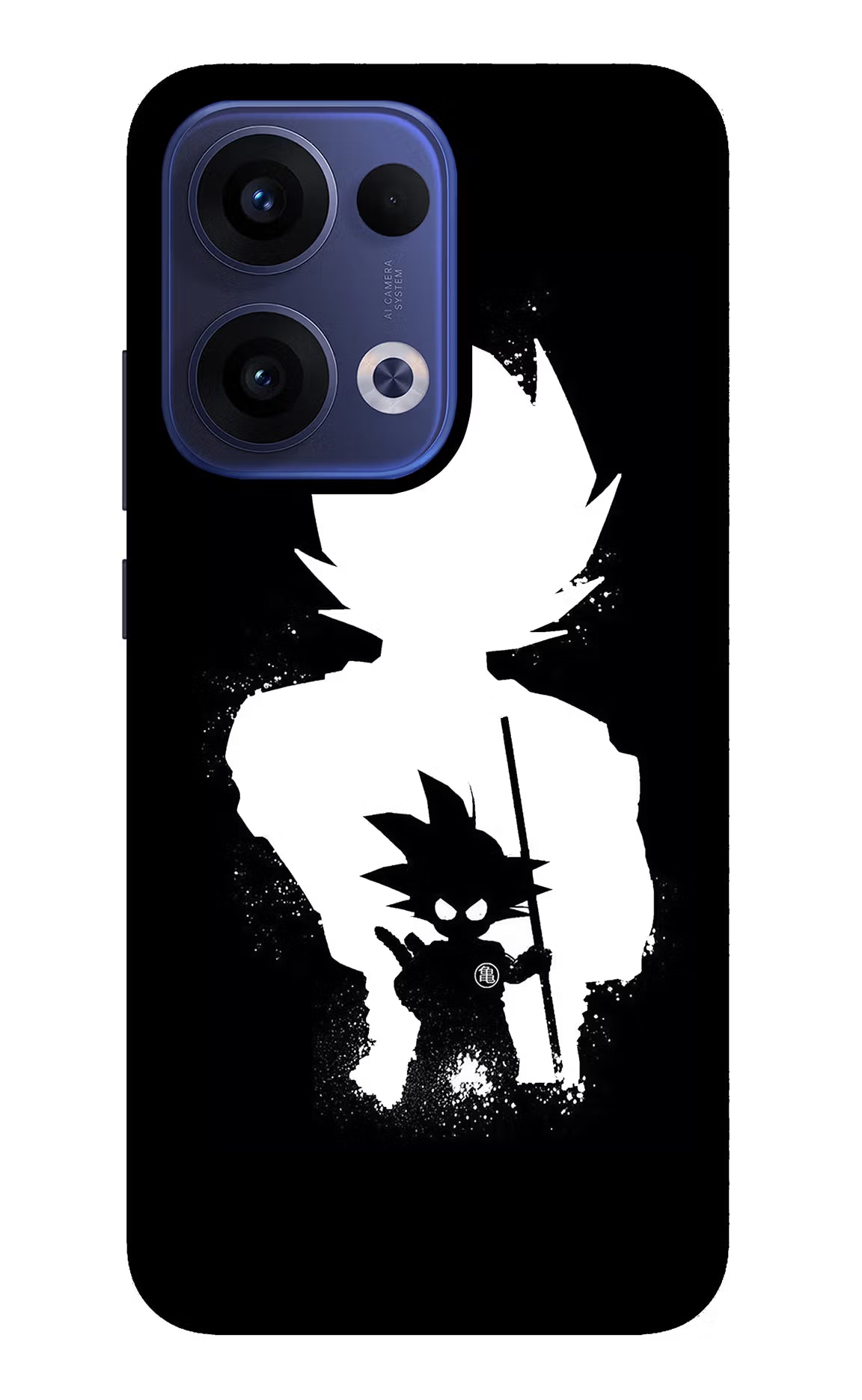 Goku Shadow Oppo Reno13 5G Back Cover - Goku Shadow Oppo Reno13 5G Glass Case Back Cover by Casekaro Goku Shadow Oppo Reno13 5G Glass Case Back Cover by Casekaro