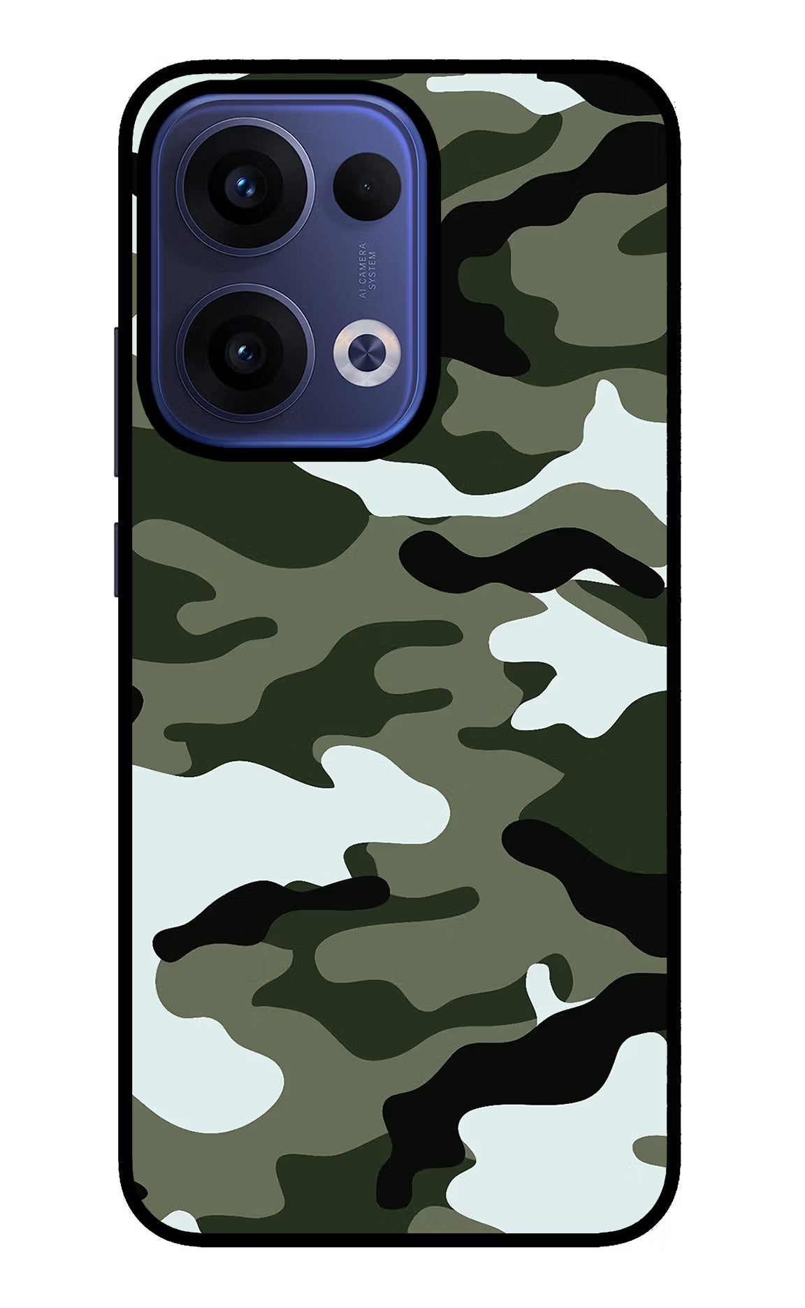 Camouflage Oppo Reno13 5G Back Cover - Camouflage Oppo Reno13 5G Glass Case Back Cover by Casekaro Camouflage Oppo Reno13 5G Glass Case Back Cover by Casekaro