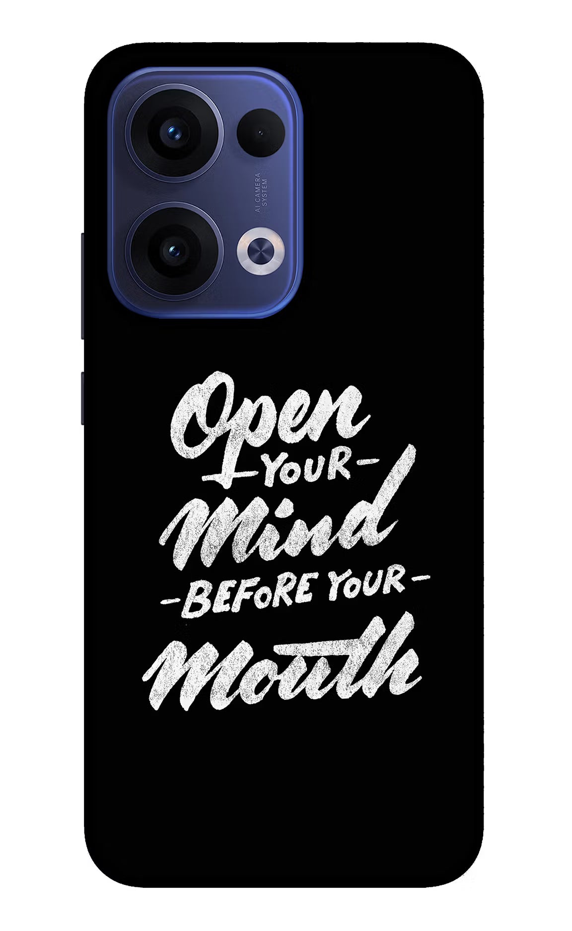 Open Your Mind Before Your Mouth Oppo Reno13 5G Back Cover - Open Your Mind Before Your Mouth Oppo Reno13 5G Glass Case Back Cover by Casekaro Open Your Mind Before Your Mouth Oppo Reno13 5G Glass Case Back Cover by Casekaro