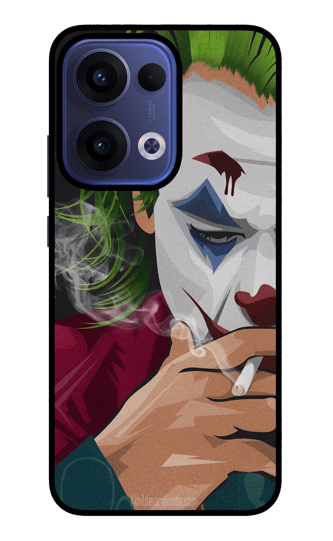 Joker Smoking Oppo Reno13 5G Glass Case Back Cover by Casekaro