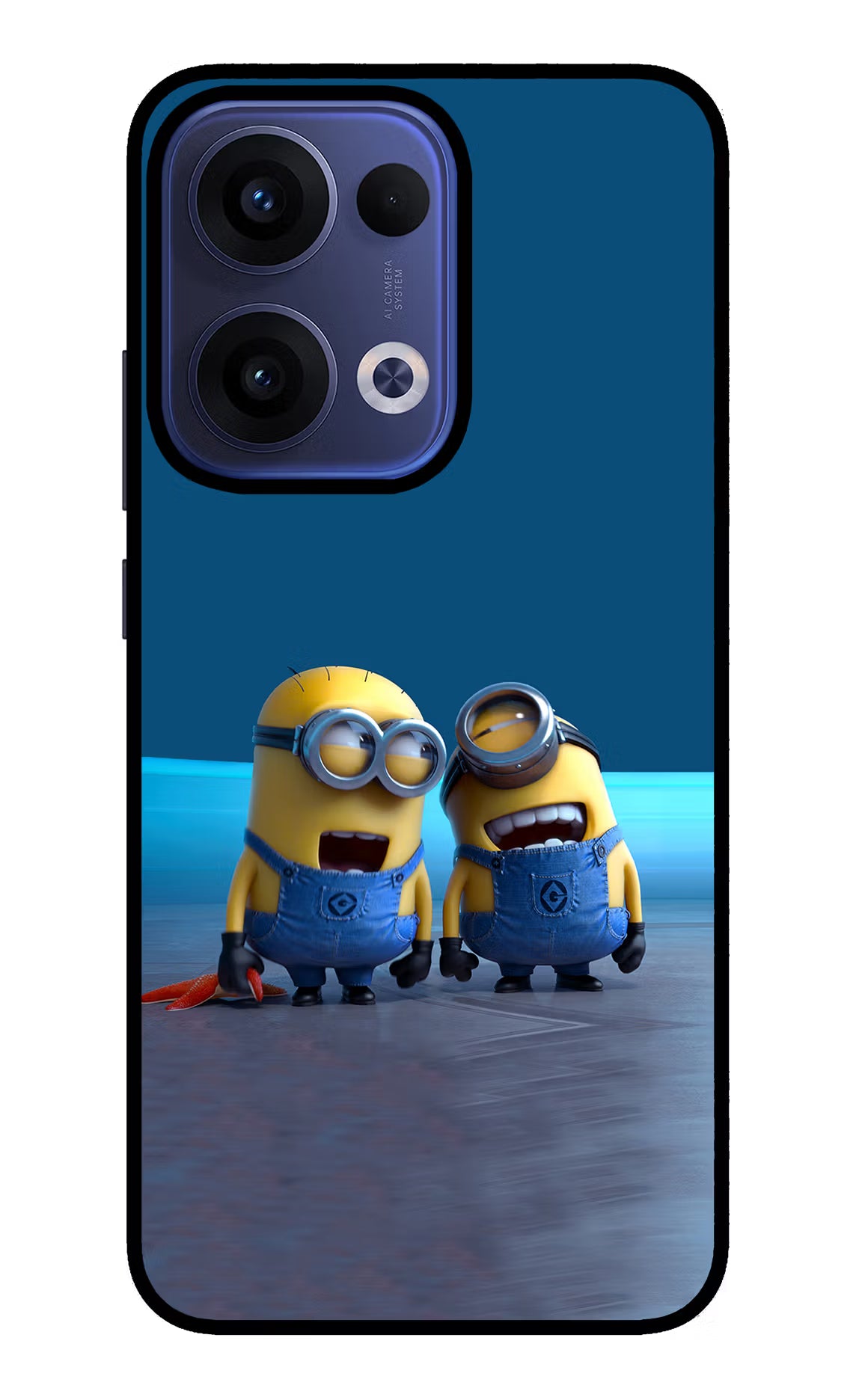 Minion Laughing Oppo Reno13 5G Glass Case Back Cover by Casekaro
