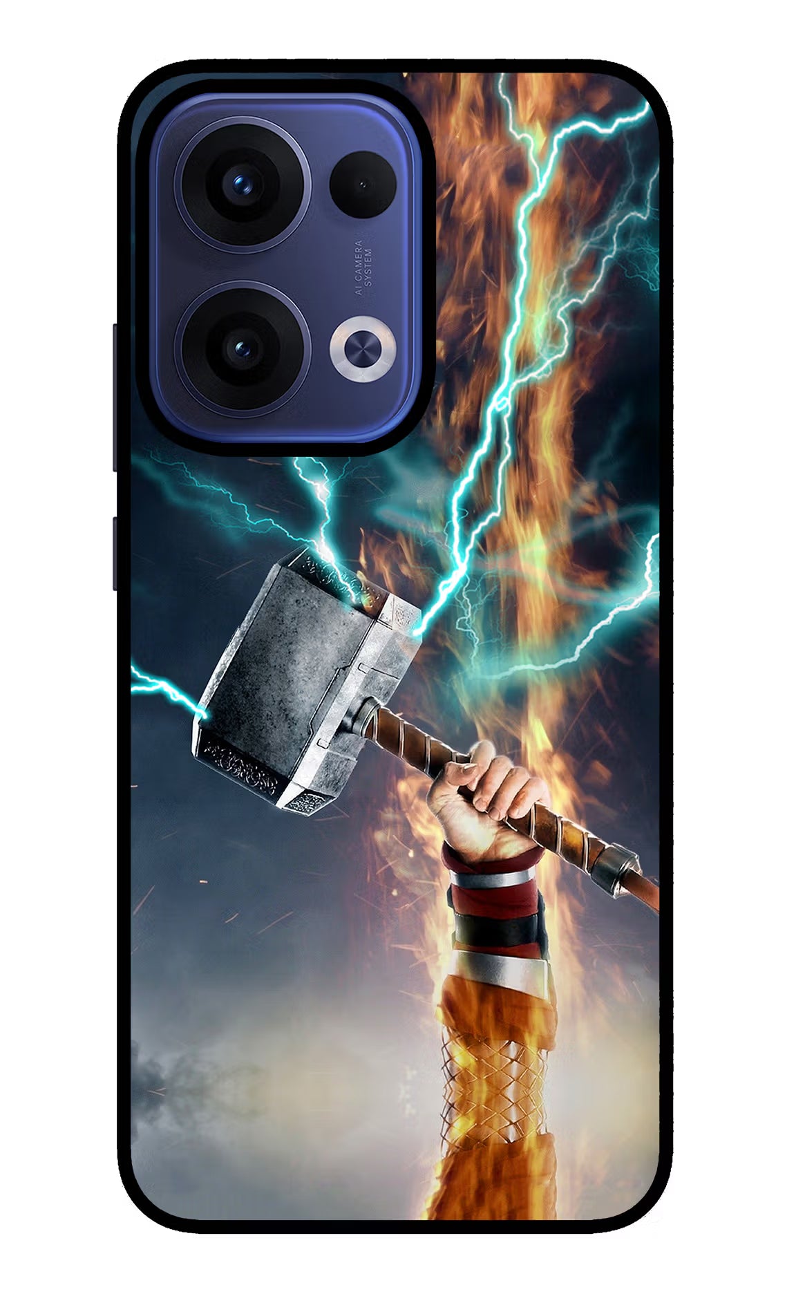 Thor Hammer Mjolnir Oppo Reno13 5G Glass Case - Thor Hammer Mjolnir Oppo Reno13 5G Glass Case Thor Hammer Mjolnir Oppo Reno13 5G Glass Case