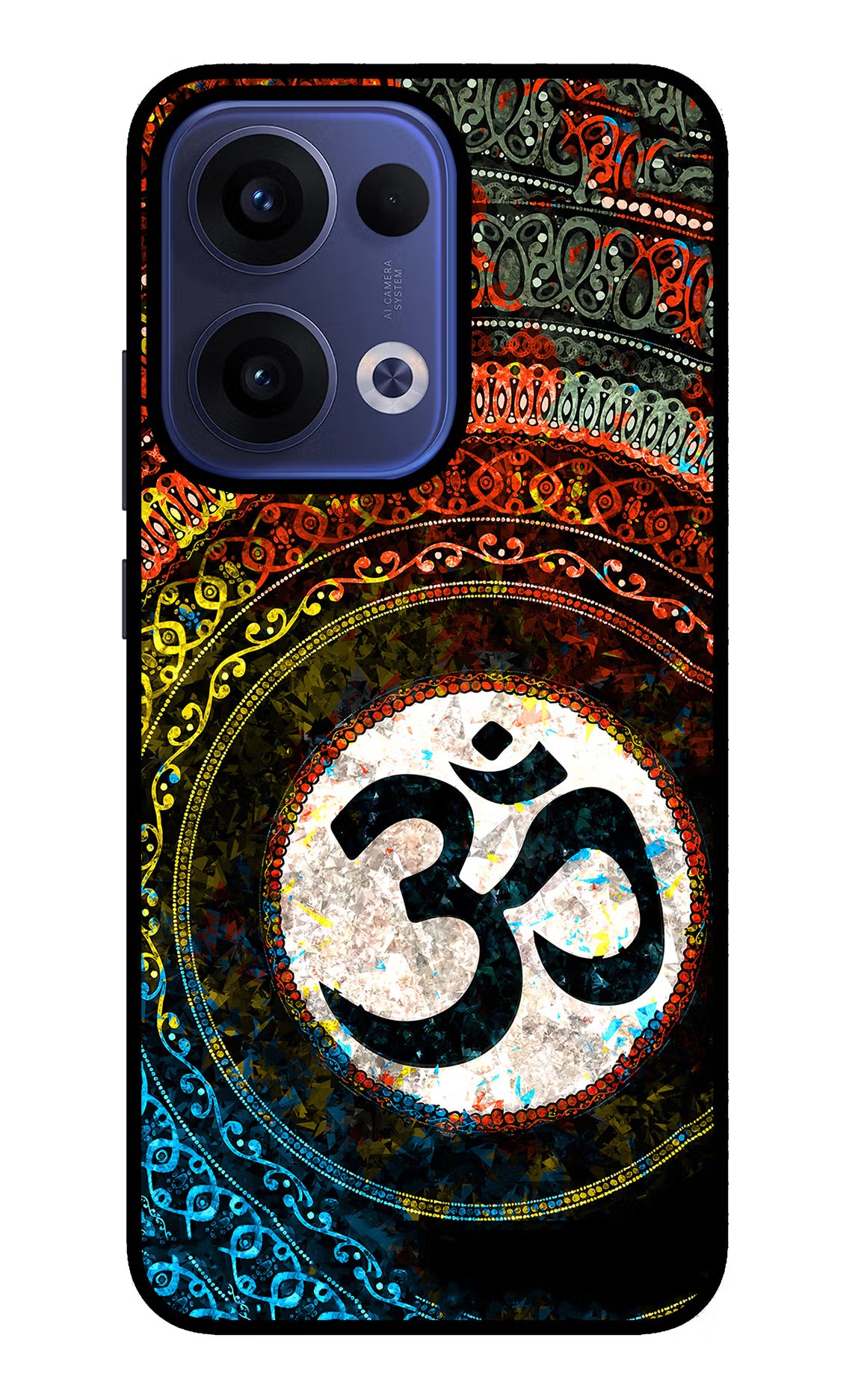 Om Cultural Oppo Reno13 5G Glass Case - Om Cultural Oppo Reno13 5G Glass Case Om Cultural Oppo Reno13 5G Glass Case