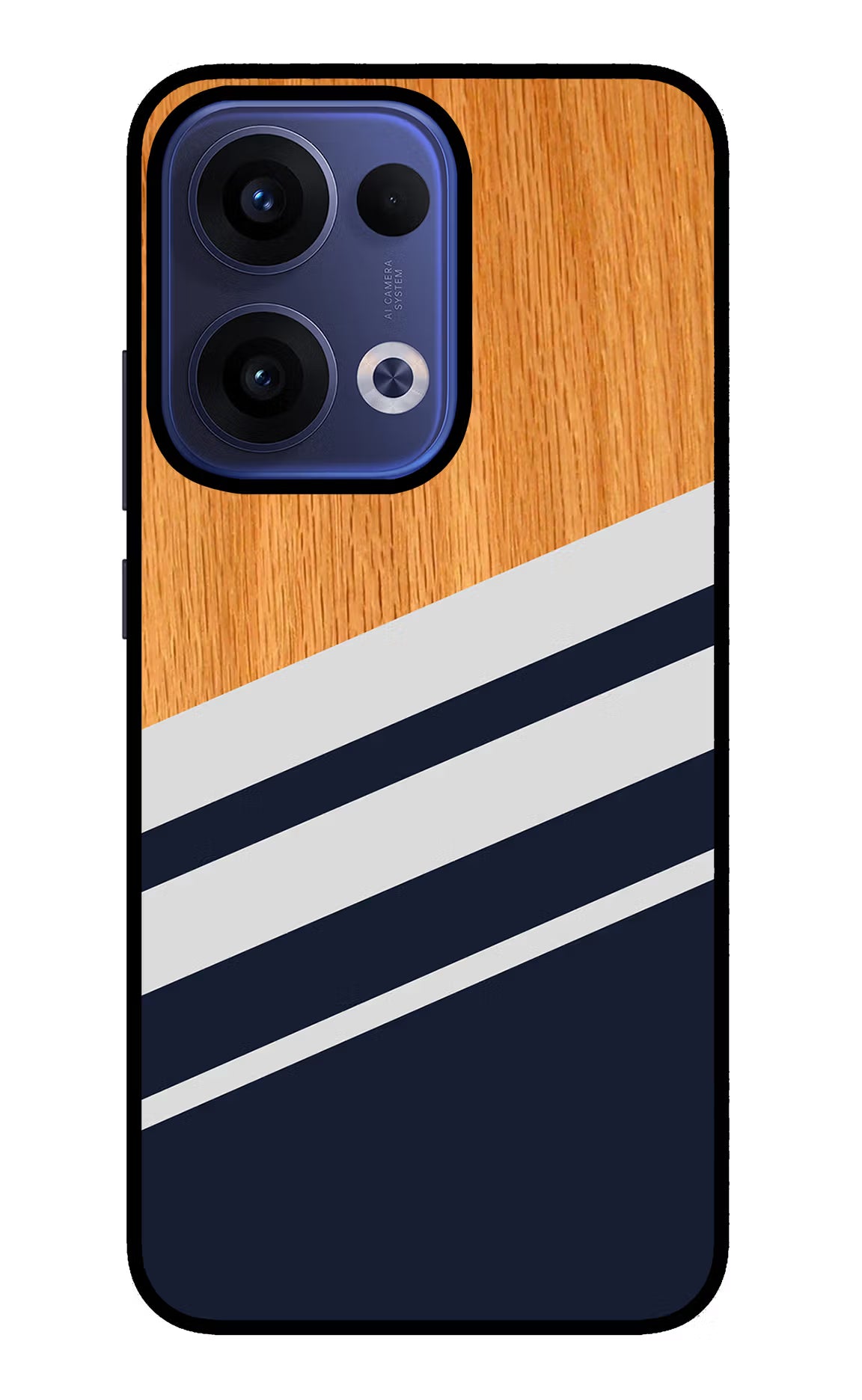 Blue and white wooden Oppo Reno13 5G Glass Case - Blue and white wooden Oppo Reno13 5G Glass Case Blue and white wooden Oppo Reno13 5G Glass Case