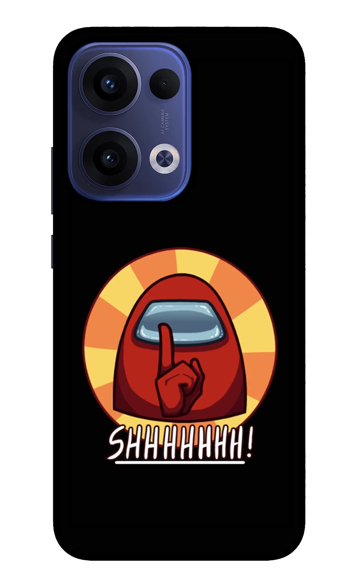 Among Us Shhh! Oppo Reno13 5G Glass Case - Among Us Shhh! Oppo Reno13 5G Glass Case Among Us Shhh! Oppo Reno13 5G Glass Case