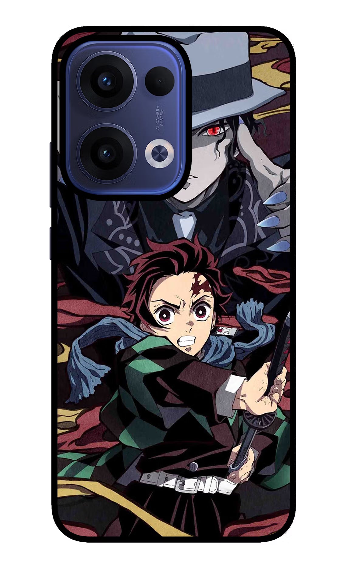 Demon Slayer Oppo Reno13 5G Glass Case - Demon Slayer Oppo Reno13 5G Glass Case Demon Slayer Oppo Reno13 5G Glass Case