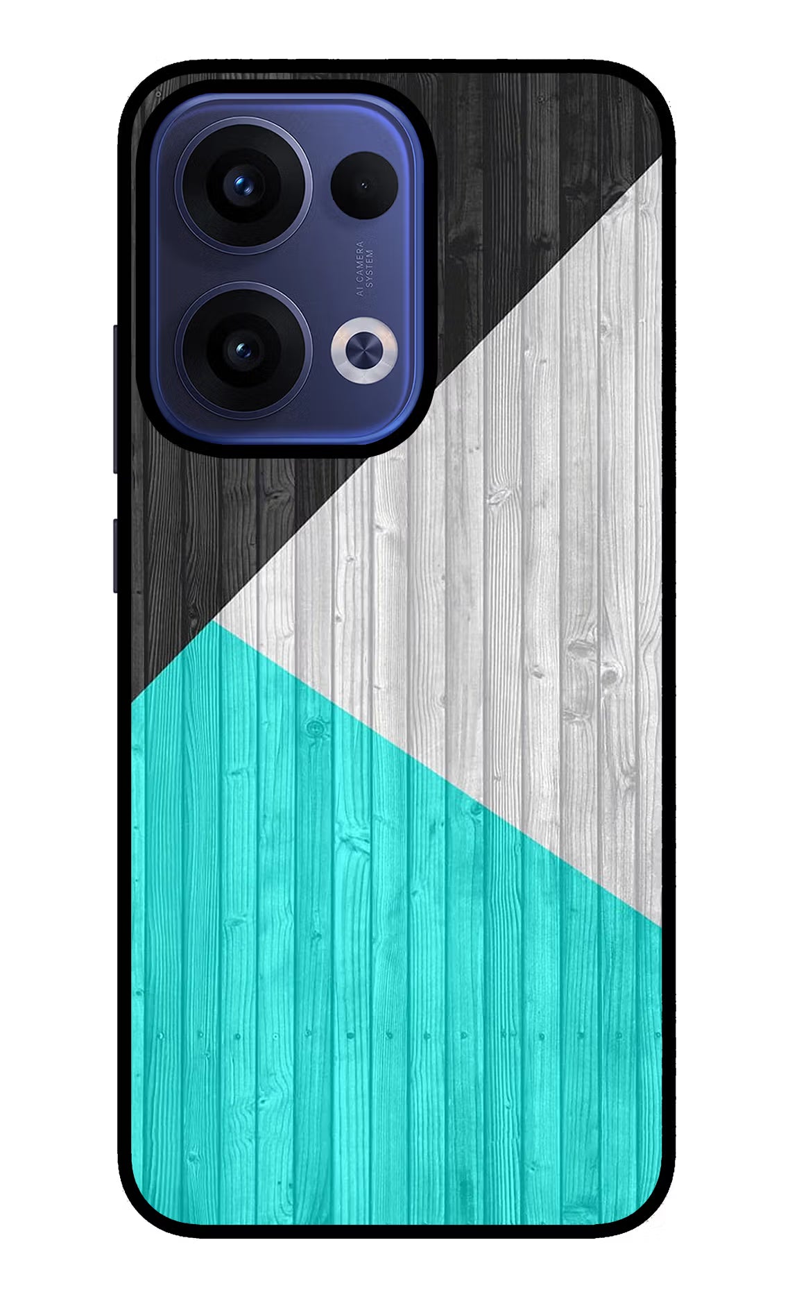 Wooden Abstract Oppo Reno13 5G Glass Case Back Cover by Casekaro