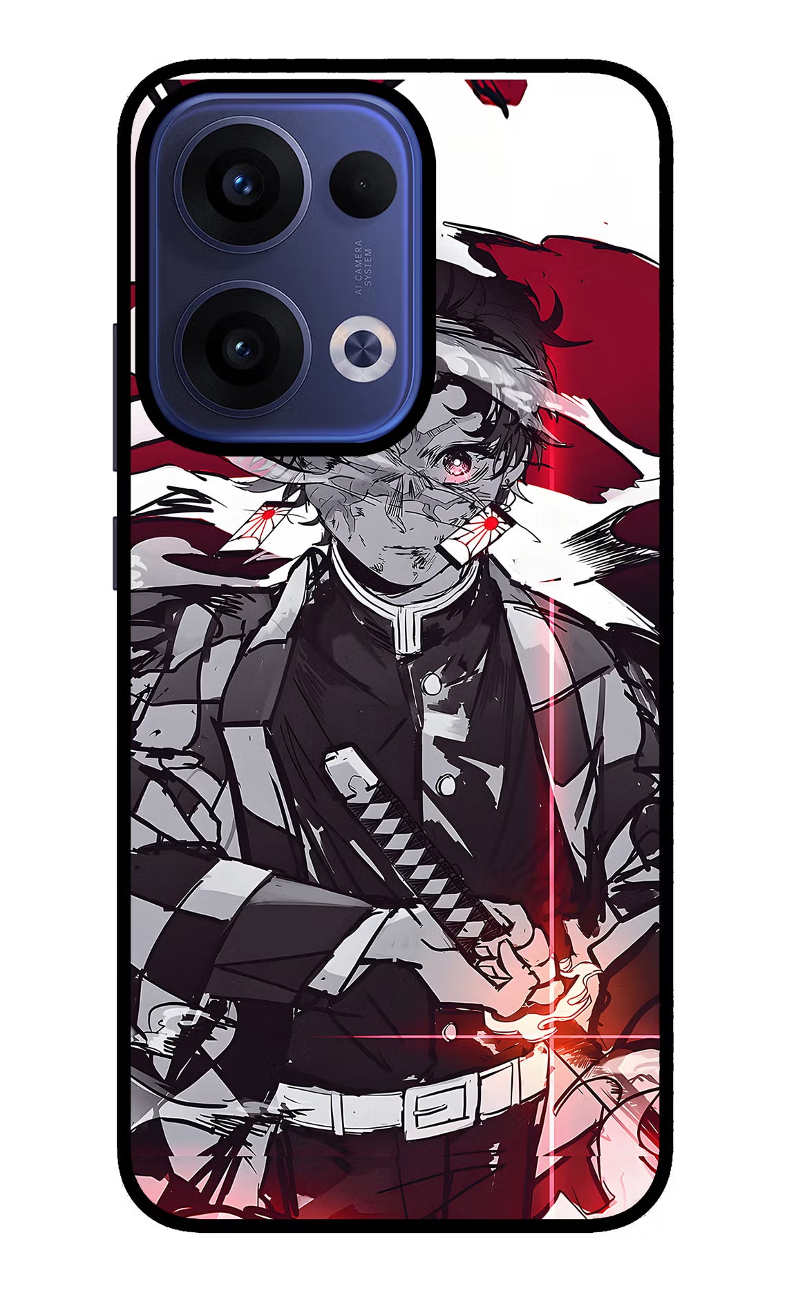 Demon Slayer Oppo Reno13 5G Glass Case - Demon Slayer Oppo Reno13 5G Glass Case Demon Slayer Oppo Reno13 5G Glass Case