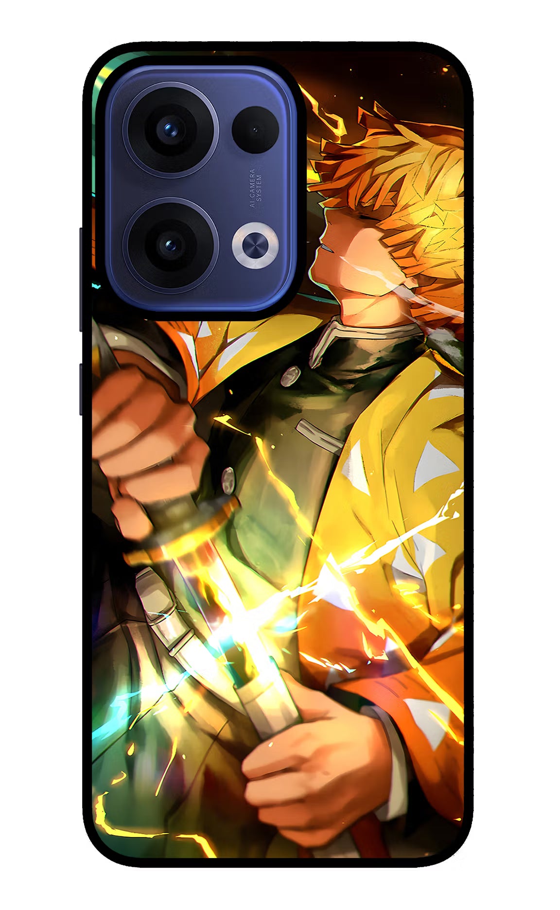 Demon Slayer Oppo Reno13 5G Glass Case Back Cover by Casekaro