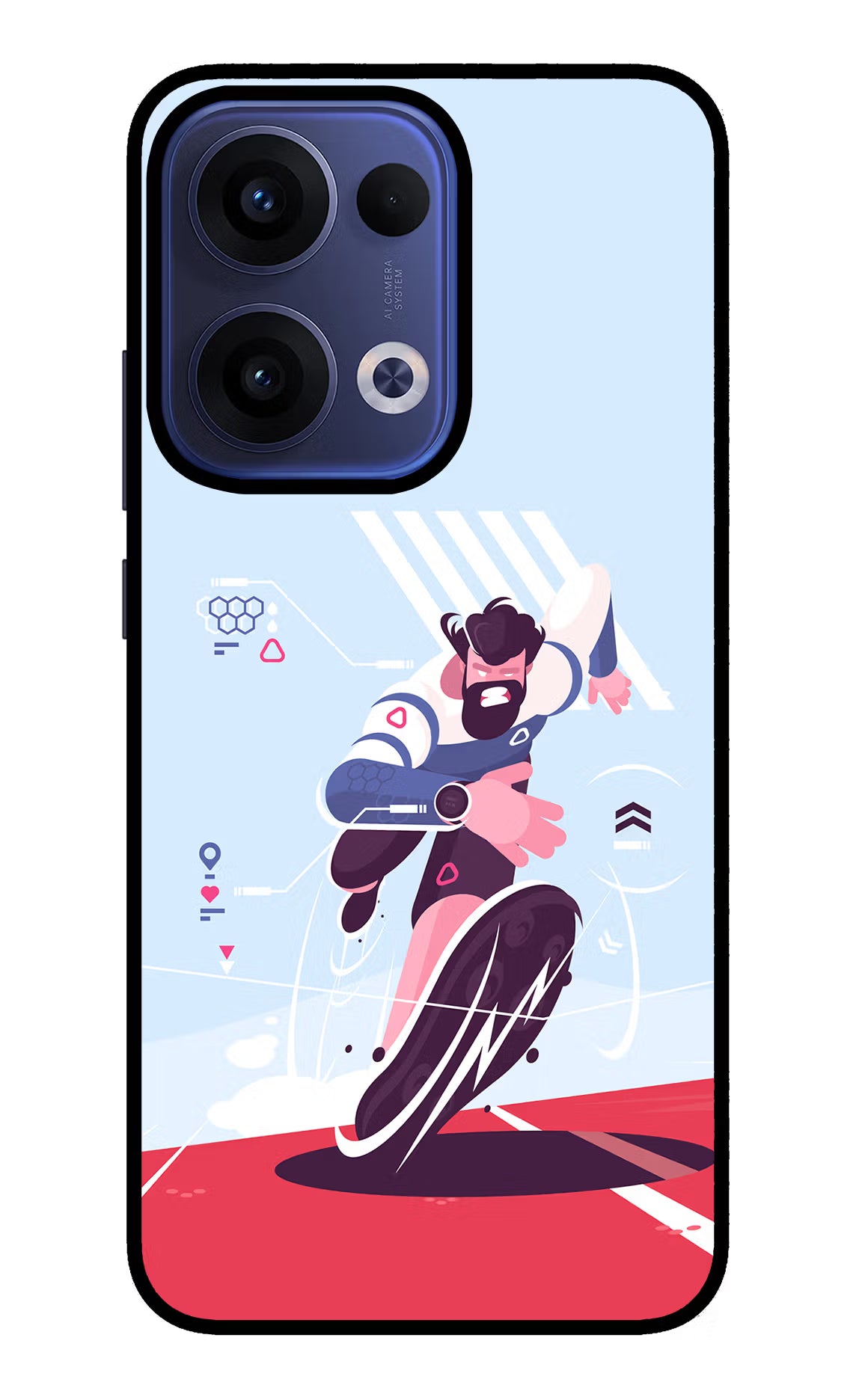 Run Pro Oppo Reno13 5G Glass Case Back Cover by Casekaro