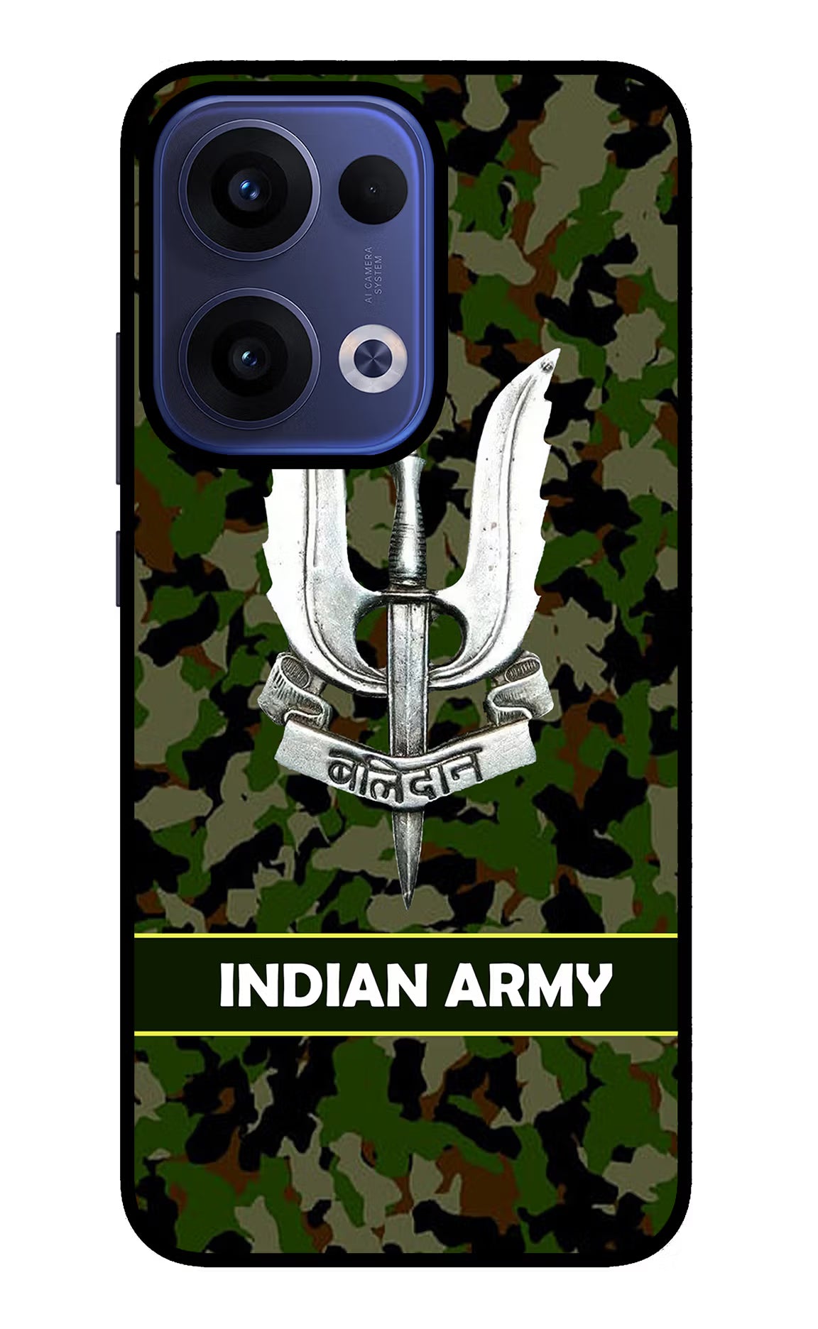 Balidan Indian Logo Oppo Reno13 5G Glass Case - Balidan Indian Logo Oppo Reno13 5G Glass Case Balidan Indian Logo Oppo Reno13 5G Glass Case