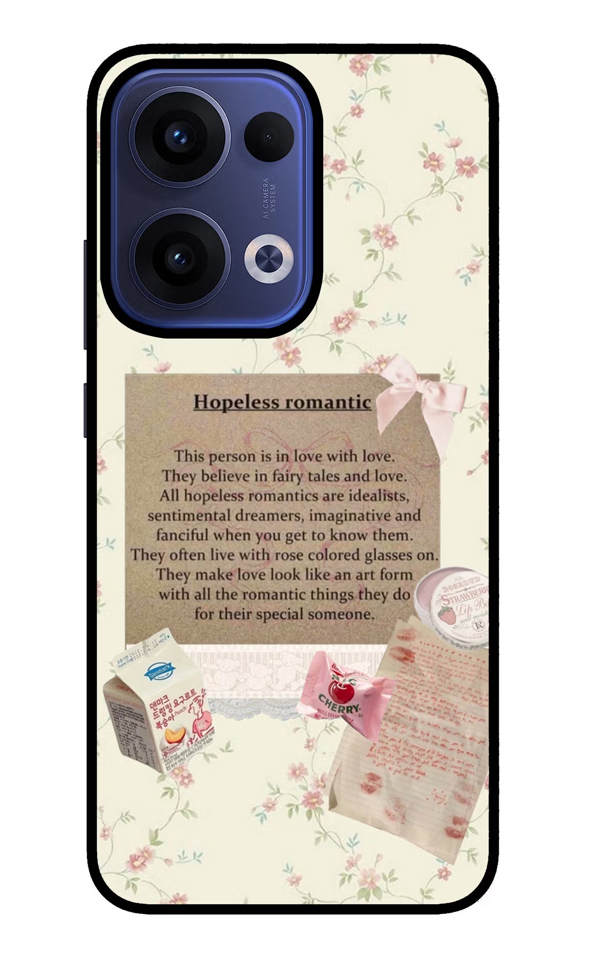 Hopeless Romantic Oppo Reno13 5G Glass Case - Hopeless Romantic Oppo Reno13 5G Glass Case Hopeless Romantic Oppo Reno13 5G Glass Case