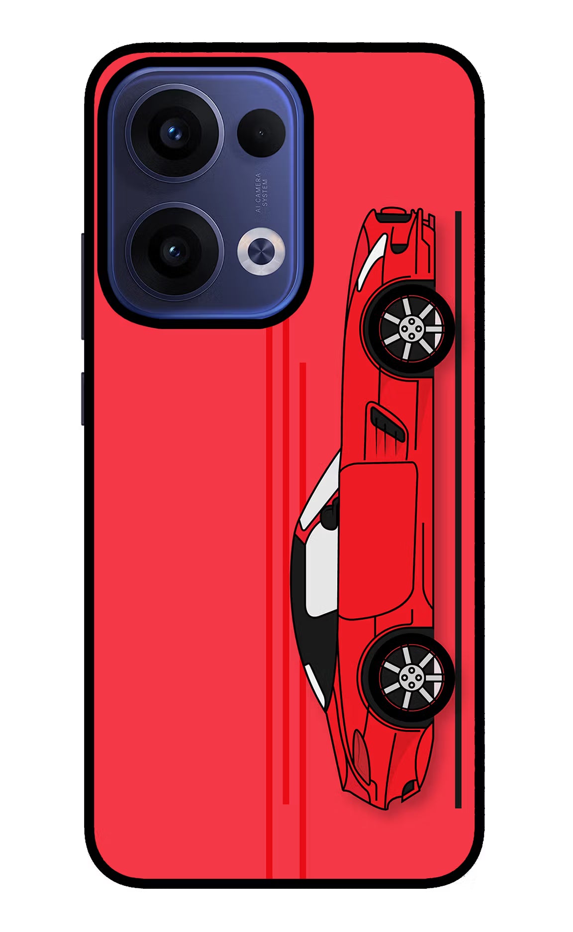Red Velocity Oppo Reno13 5G Glass Case - Red Velocity Oppo Reno13 5G Glass Case Red Velocity Oppo Reno13 5G Glass Case