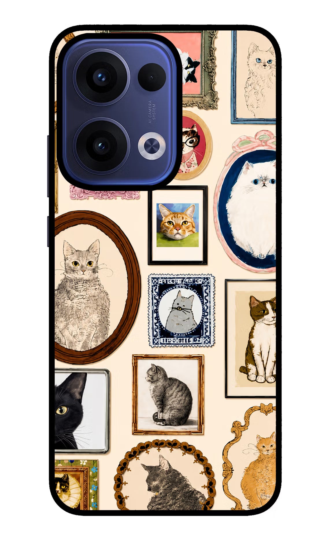 Mirror Cats Oppo Reno13 5G Glass Case - Mirror Cats Oppo Reno13 5G Glass Case Mirror Cats Oppo Reno13 5G Glass Case