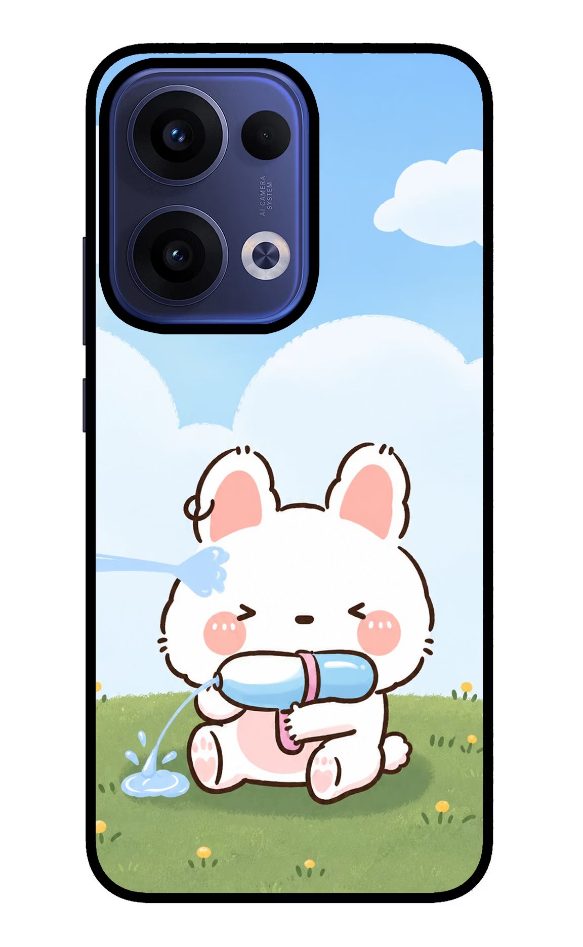 Bunny Treat Oppo Reno13 5G Glass Case - Bunny Treat Oppo Reno13 5G Glass Case Bunny Treat Oppo Reno13 5G Glass Case
