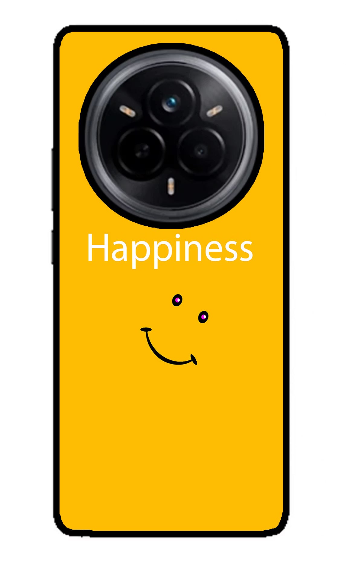Happiness With Smiley Realme 14 Pro 5G Back Cover - Happiness With Smiley Realme 14 Pro 5G Glass Case Back Cover by Casekaro Happiness With Smiley Realme 14 Pro 5G Glass Case Back Cover by Casekaro