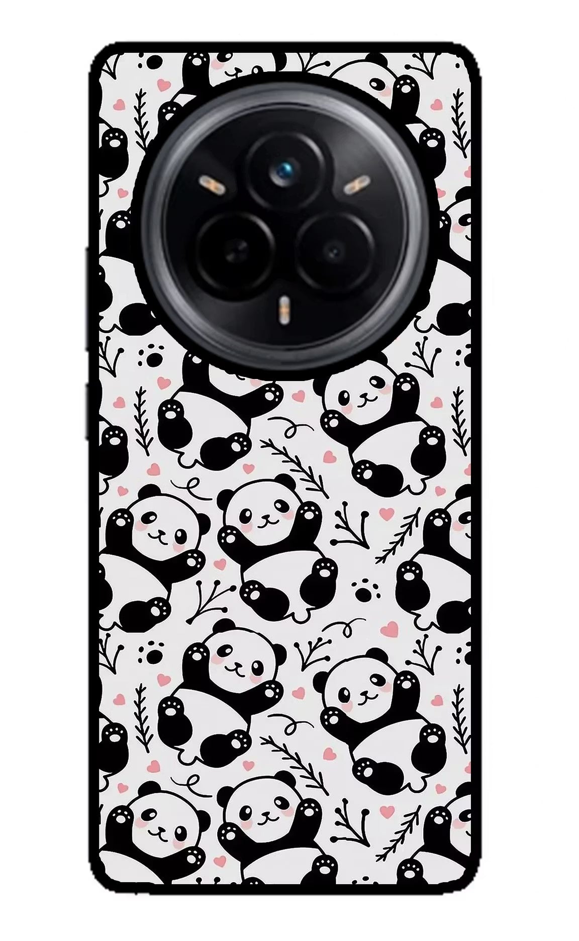 Cute Panda Realme 14 Pro 5G Back Cover - Cute Panda Realme 14 Pro 5G Glass Case Back Cover by Casekaro Cute Panda Realme 14 Pro 5G Glass Case Back Cover by Casekaro