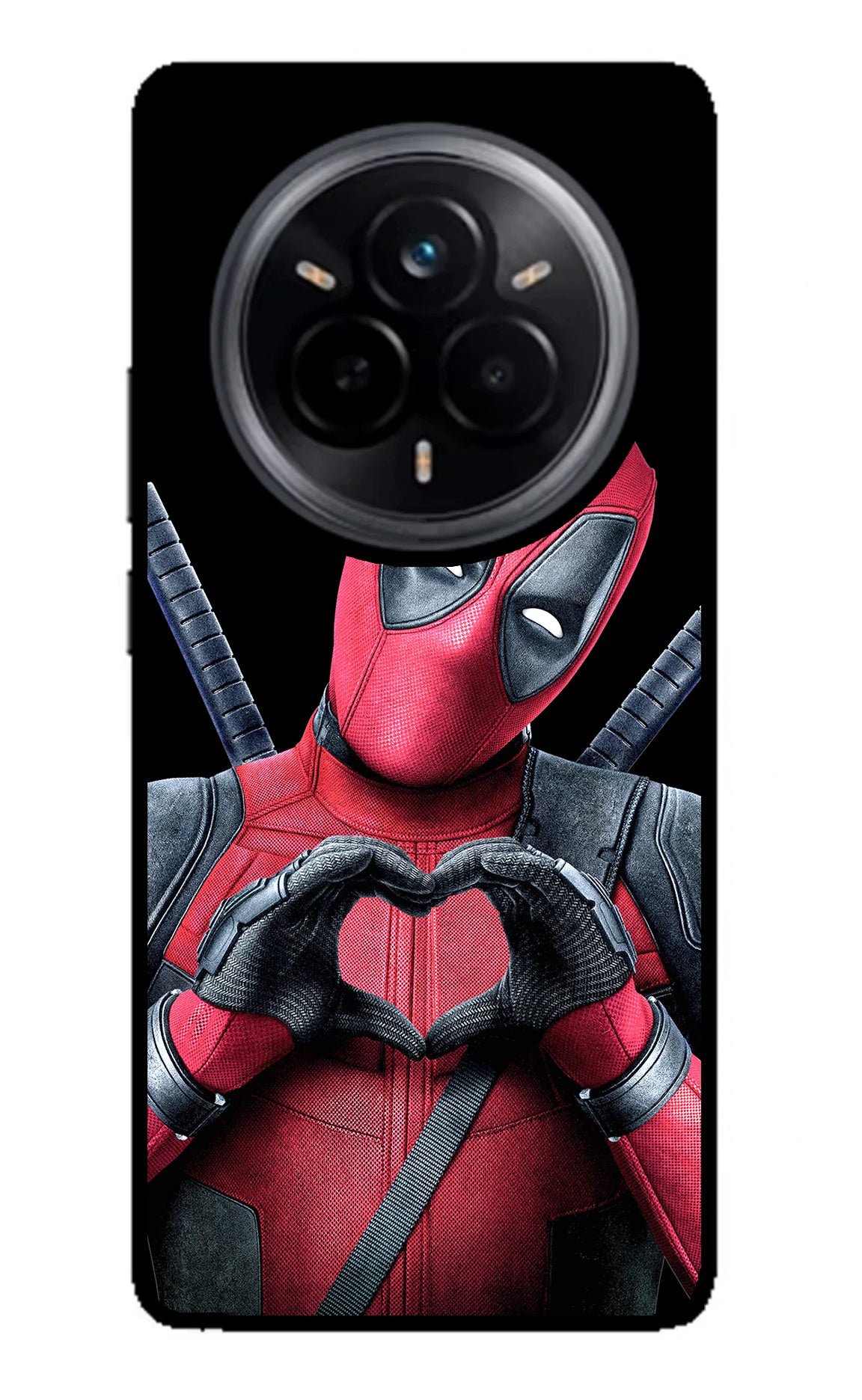 Deadpool Realme 14 Pro 5G Back Cover - Deadpool Realme 14 Pro 5G Glass Case Back Cover by Casekaro Deadpool Realme 14 Pro 5G Glass Case Back Cover by Casekaro