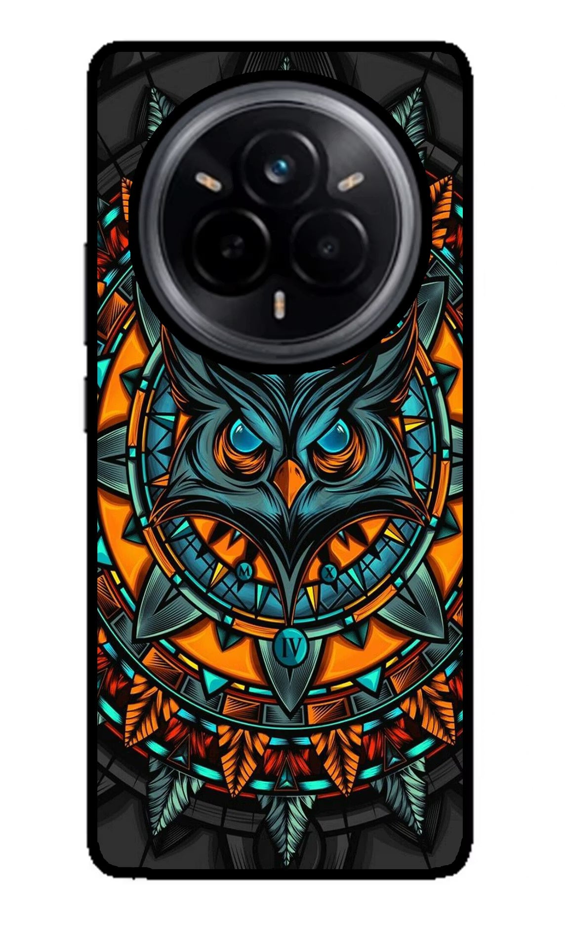 Angry Owl Art Realme 14 Pro 5G Back Cover - Angry Owl Art Realme 14 Pro 5G Glass Case Back Cover by Casekaro Angry Owl Art Realme 14 Pro 5G Glass Case Back Cover by Casekaro