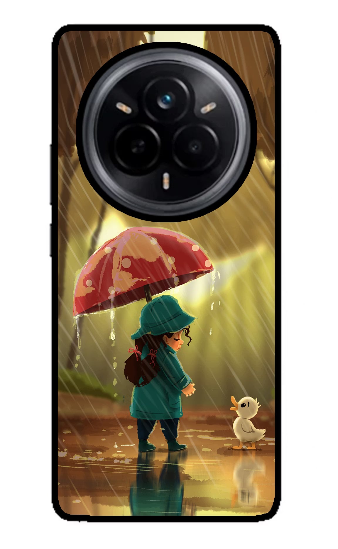 Rainy Day Realme 14 Pro 5G Back Cover - Rainy Day Realme 14 Pro 5G Glass Case Back Cover by Casekaro Rainy Day Realme 14 Pro 5G Glass Case Back Cover by Casekaro