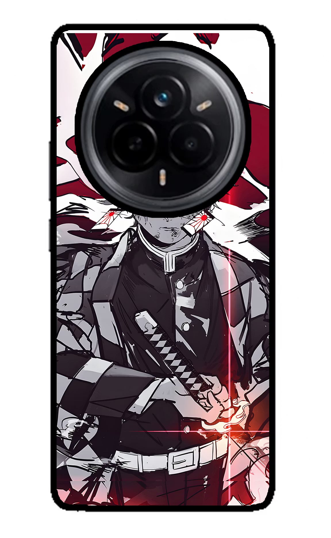 Demon Slayer Realme 14 Pro 5G Back Cover - Demon Slayer Realme 14 Pro 5G Glass Case Back Cover by Casekaro Demon Slayer Realme 14 Pro 5G Glass Case Back Cover by Casekaro