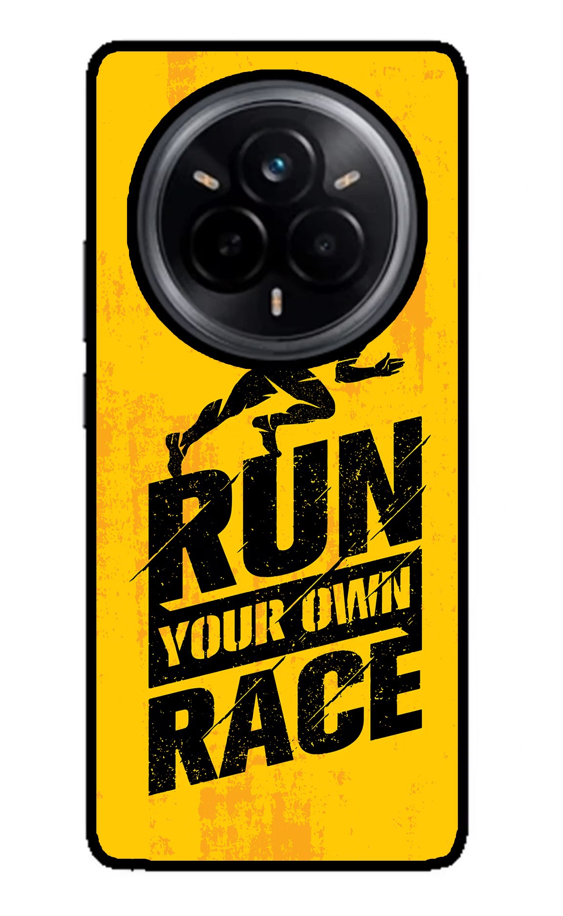 Run Your Own Race Realme 14 Pro 5G Back Cover - Run Your Own Race Realme 14 Pro 5G Glass Case Back Cover by Casekaro Run Your Own Race Realme 14 Pro 5G Glass Case Back Cover by Casekaro