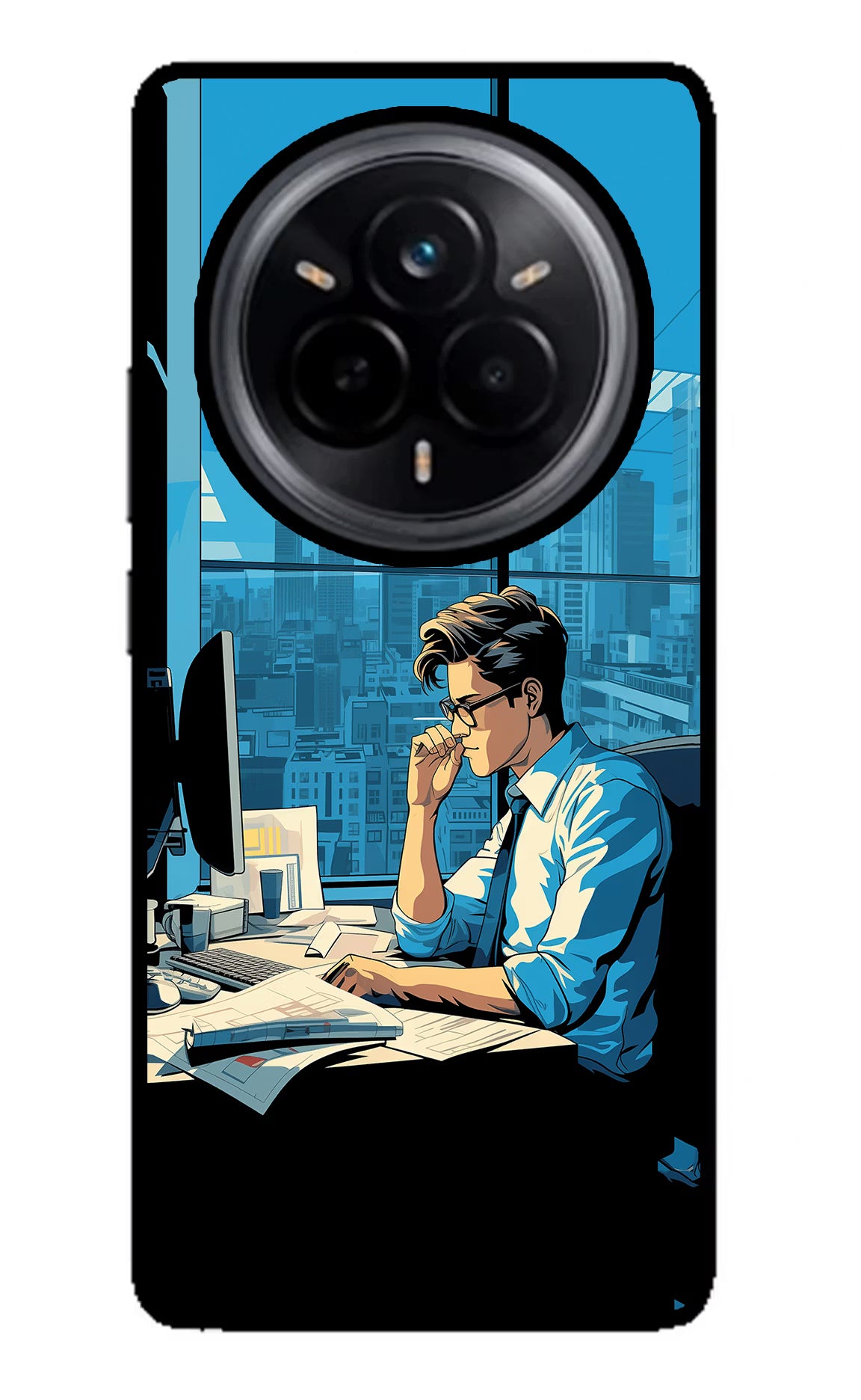 Focused Hustler (AI Generated) Realme 14 Pro 5G Glass Case - Focused Hustler (AI Generated) Realme 14 Pro 5G Glass Case Focused Hustler (AI Generated) Realme 14 Pro 5G Glass Case