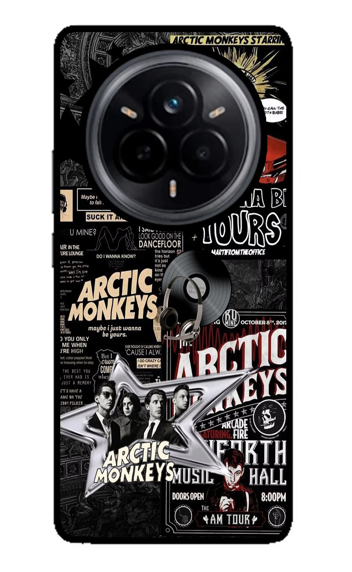 Arctic Monkeys Realme 14 Pro 5G Back Cover - Arctic Monkeys Realme 14 Pro 5G Glass Case Back Cover by Casekaro Arctic Monkeys Realme 14 Pro 5G Glass Case Back Cover by Casekaro