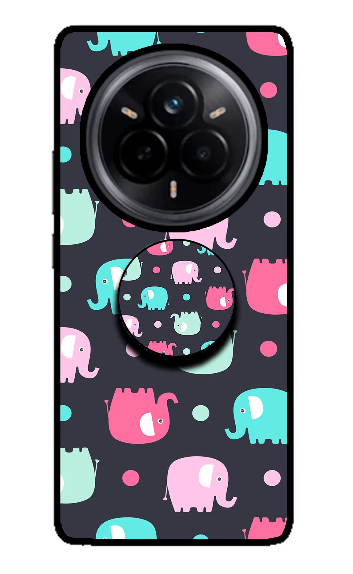 Baby Elephants Realme 14 Pro 5G Pop Case - Baby Elephants Realme 14 Pro 5G Pop Case by Casekaro Baby Elephants Realme 14 Pro 5G Pop Case by Casekaro