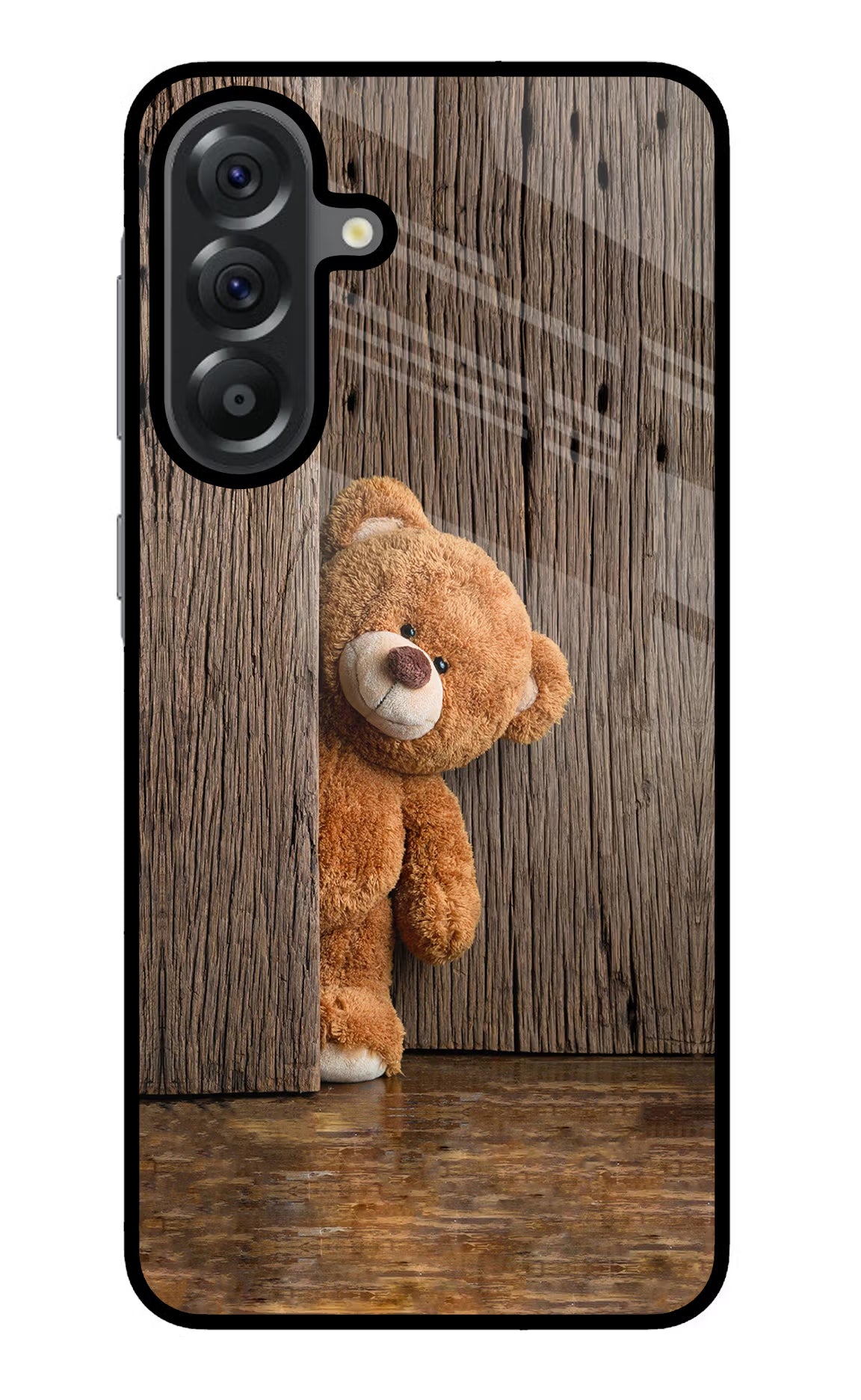 Teddy Wooden Samsung A56 5G Glass Case - Teddy Wooden Samsung A56 5G Glass Case Teddy Wooden Samsung A56 5G Glass Case