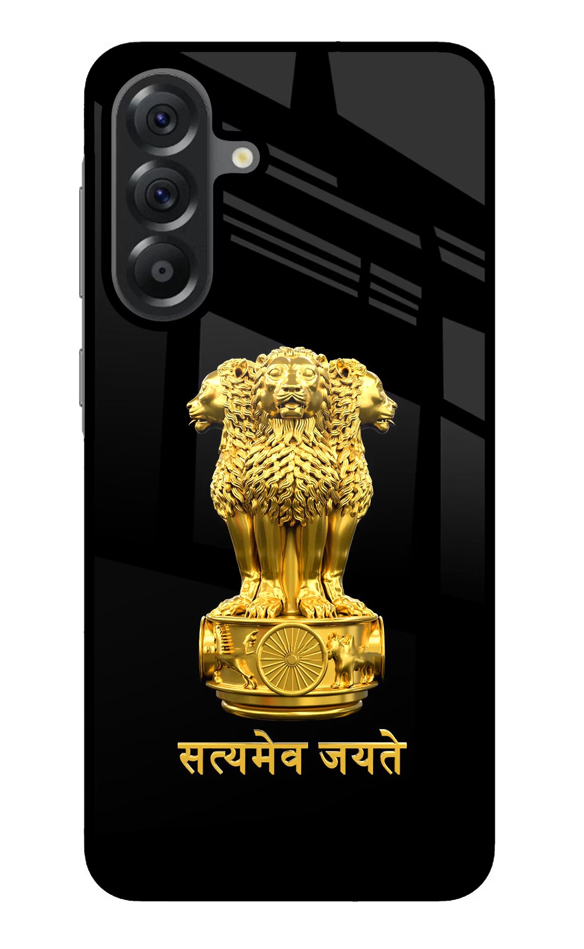 Satyamev Jayate Golden Samsung A56 5G Glass Case - Satyamev Jayate Golden Samsung A56 5G Glass Case Satyamev Jayate Golden Samsung A56 5G Glass Case