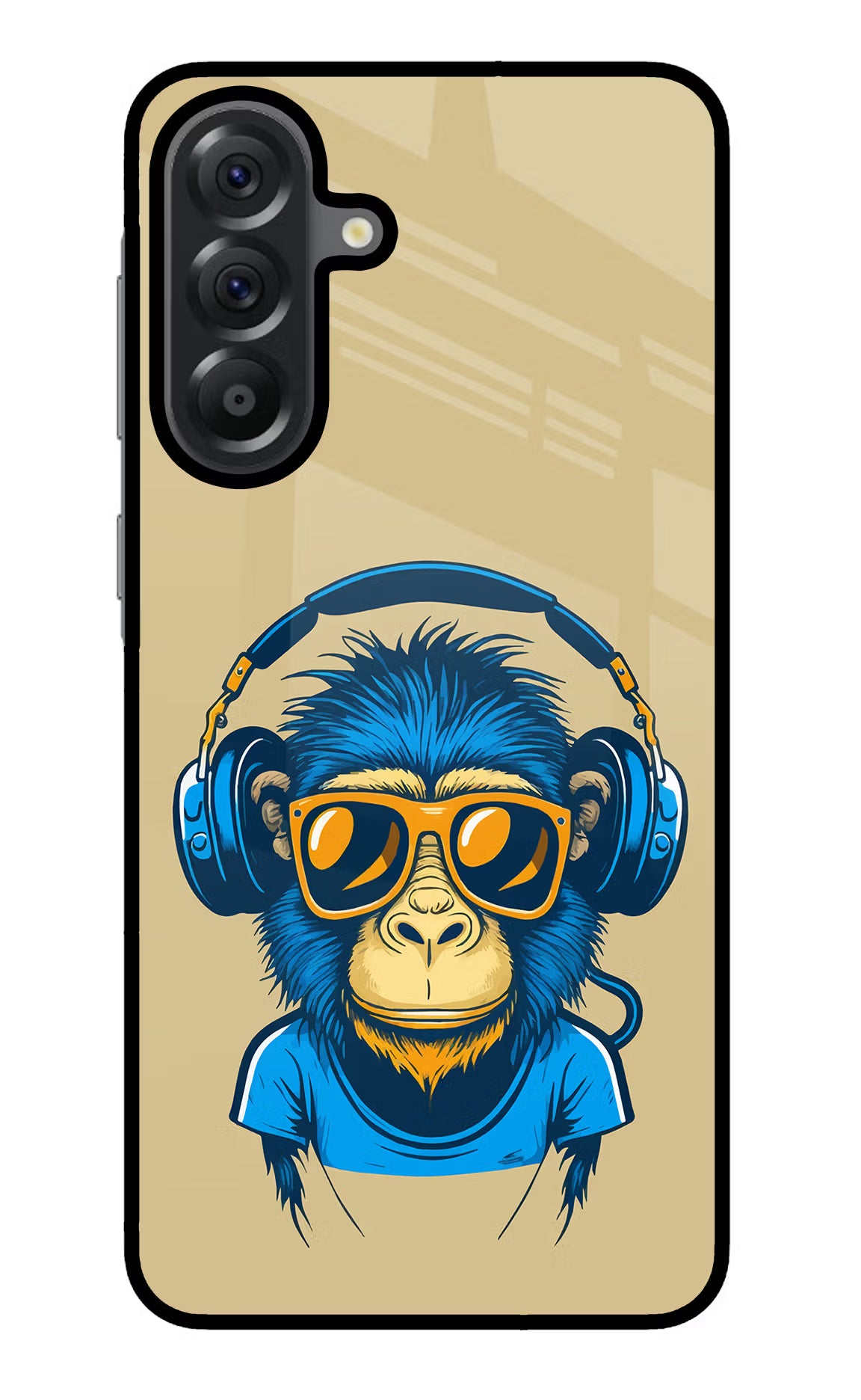 Monkey Headphone Samsung A56 5G Glass Case - Monkey Headphone Samsung A56 5G Glass Case Monkey Headphone Samsung A56 5G Glass Case