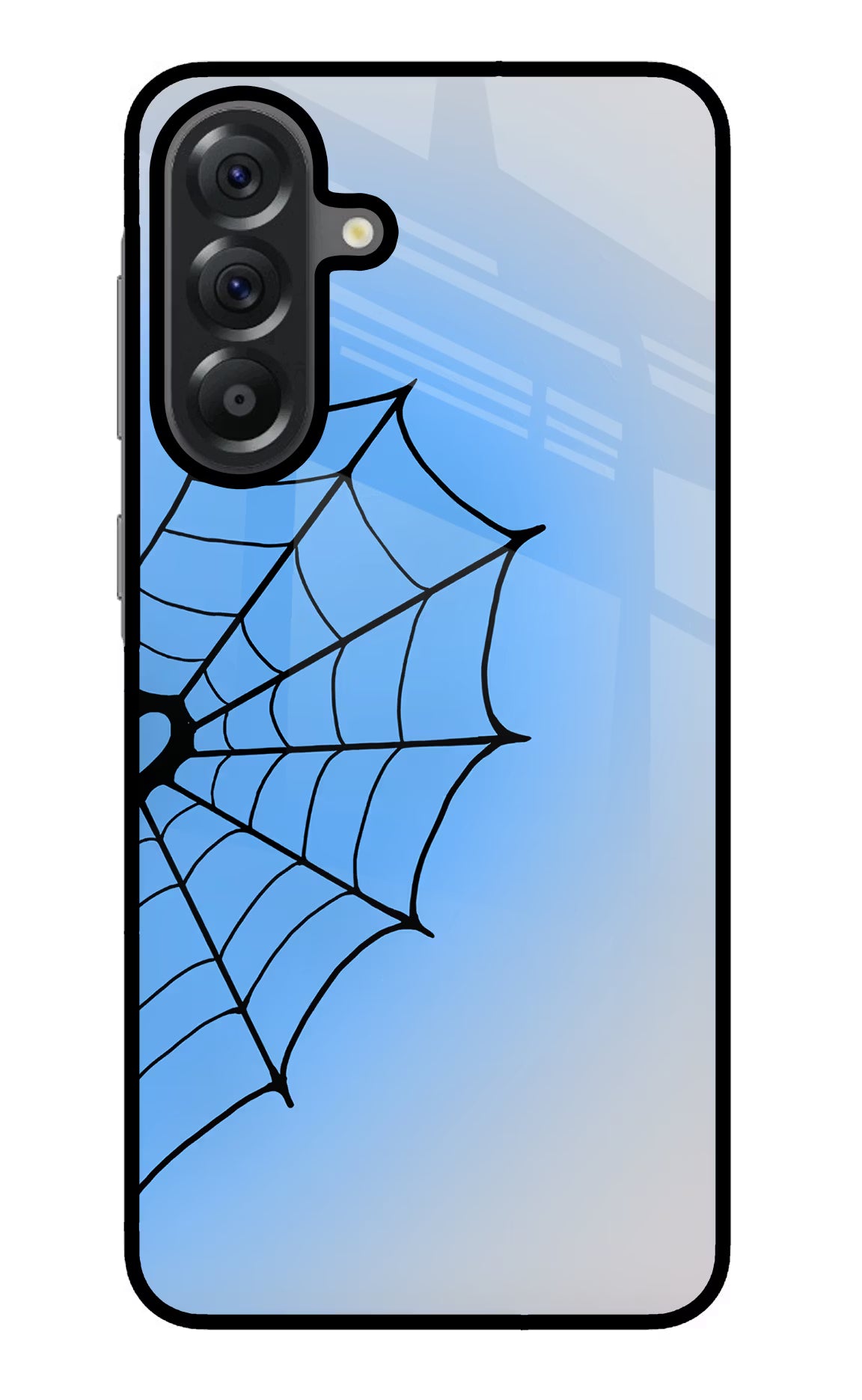 Blue Web Samsung A56 5G Glass Case - Blue Web Samsung A56 5G Glass Case Blue Web Samsung A56 5G Glass Case