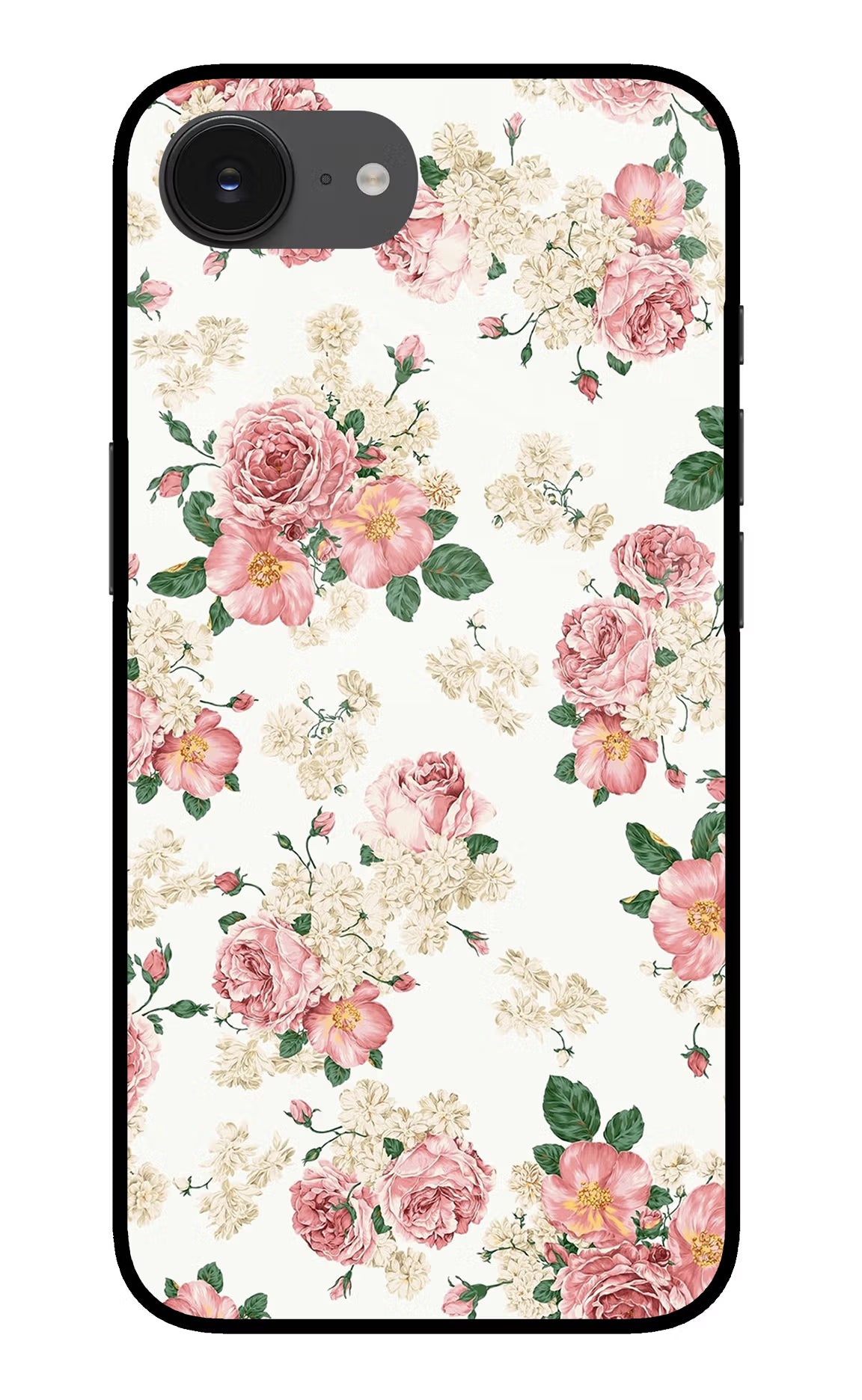 Flowers iPhone 16e Back Cover - Flowers iPhone 16e Glass Case Back Cover by Casekaro Flowers iPhone 16e Glass Case Back Cover by Casekaro