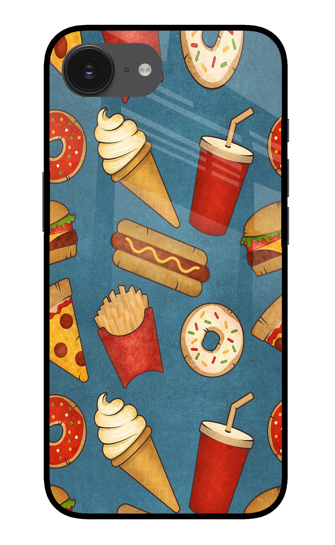 Foodie iPhone 16e Back Cover - Foodie iPhone 16e Glass Case Back Cover by Casekaro Foodie iPhone 16e Glass Case Back Cover by Casekaro