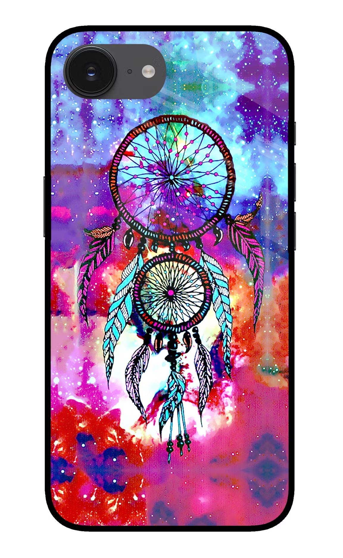 Dream Catcher Abstract iPhone 16e Back Cover - Dream Catcher Abstract iPhone 16e Glass Case Back Cover by Casekaro Dream Catcher Abstract iPhone 16e Glass Case Back Cover by Casekaro