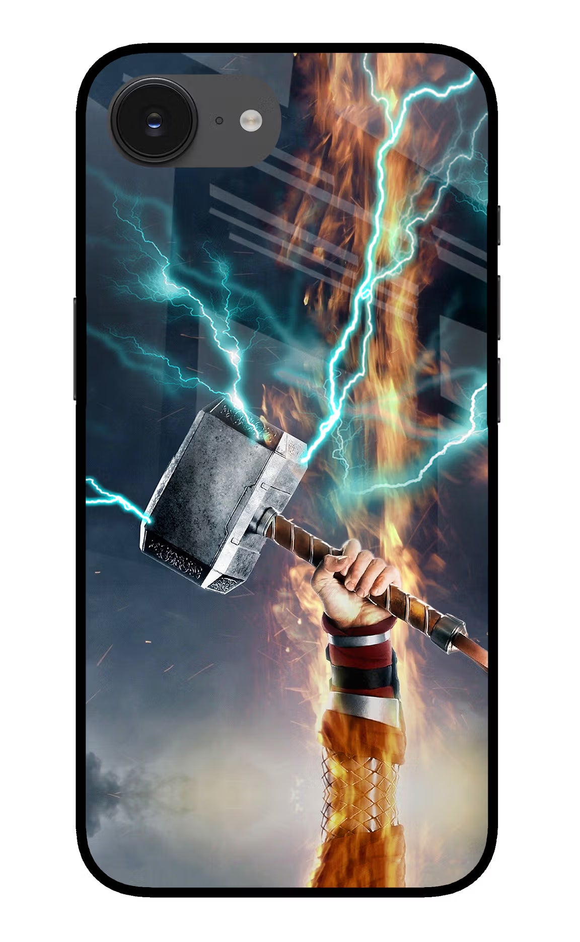 Thor Hammer Mjolnir iPhone 16e Glass Case - Thor Hammer Mjolnir iPhone 16e Glass Case Thor Hammer Mjolnir iPhone 16e Glass Case