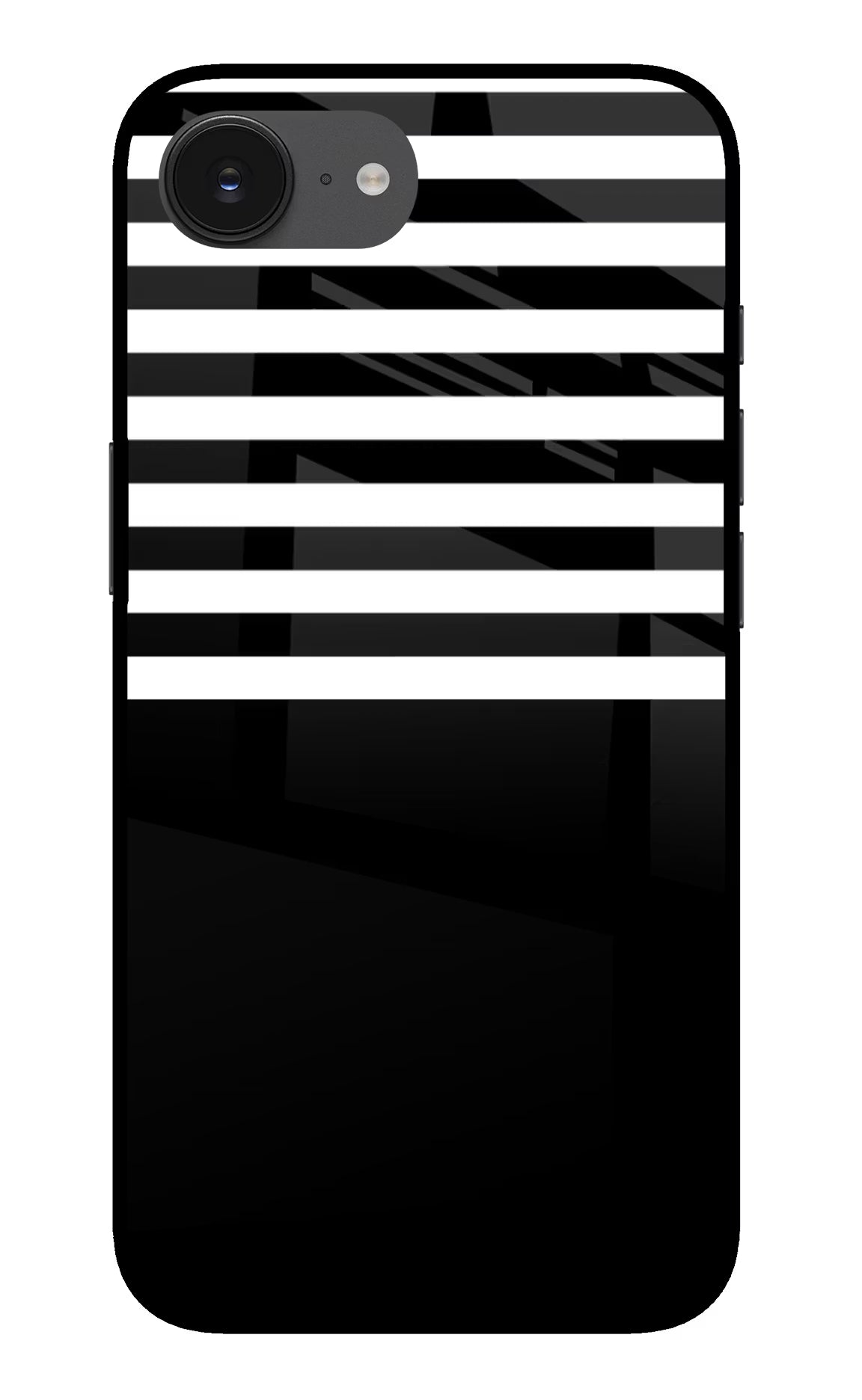 Black and White Print iPhone 16e Glass Case - Black and White Print iPhone 16e Glass Case Black and White Print iPhone 16e Glass Case