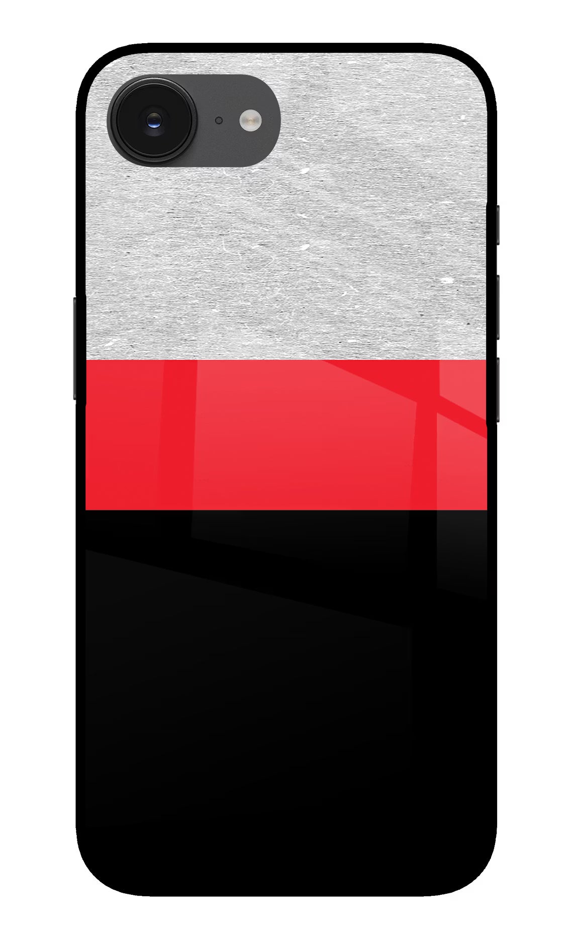 Tri Color Pattern iPhone 16e Glass Case - Tri Color Pattern iPhone 16e Glass Case Tri Color Pattern iPhone 16e Glass Case