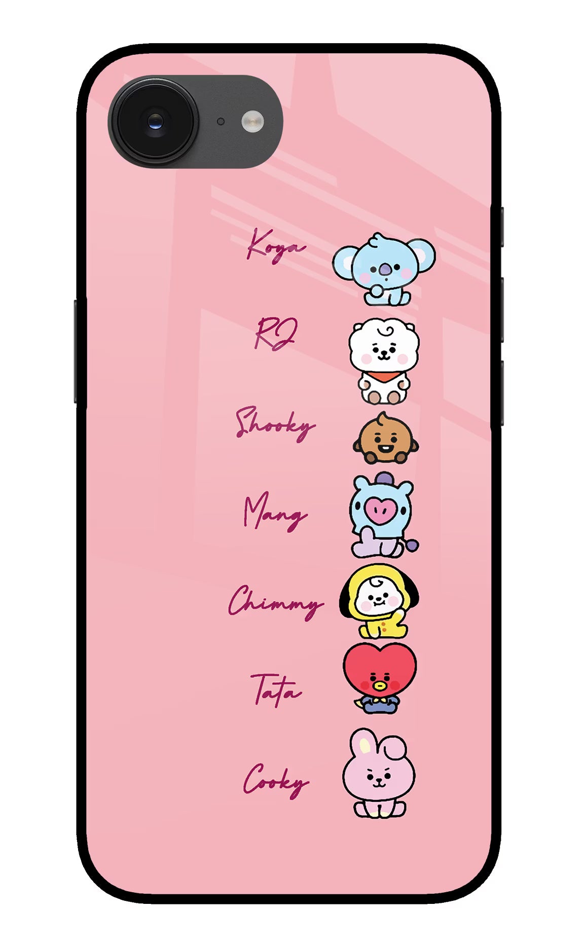 BTS names iPhone 16e Glass Case - BTS names iPhone 16e Glass Case BTS names iPhone 16e Glass Case